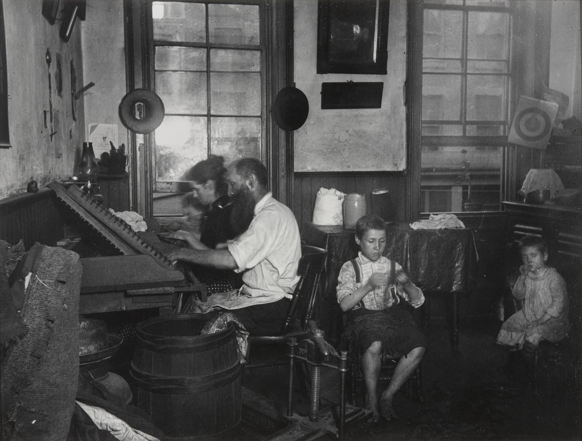 Jacob August Riis. Bohemian Cigarmakers at Work in Their Tenement. 1889