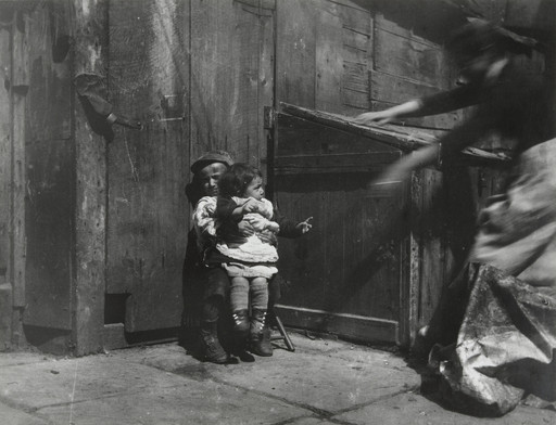 Jacob August Riis. Minding the Baby. Scene in Gotham Court. 1889