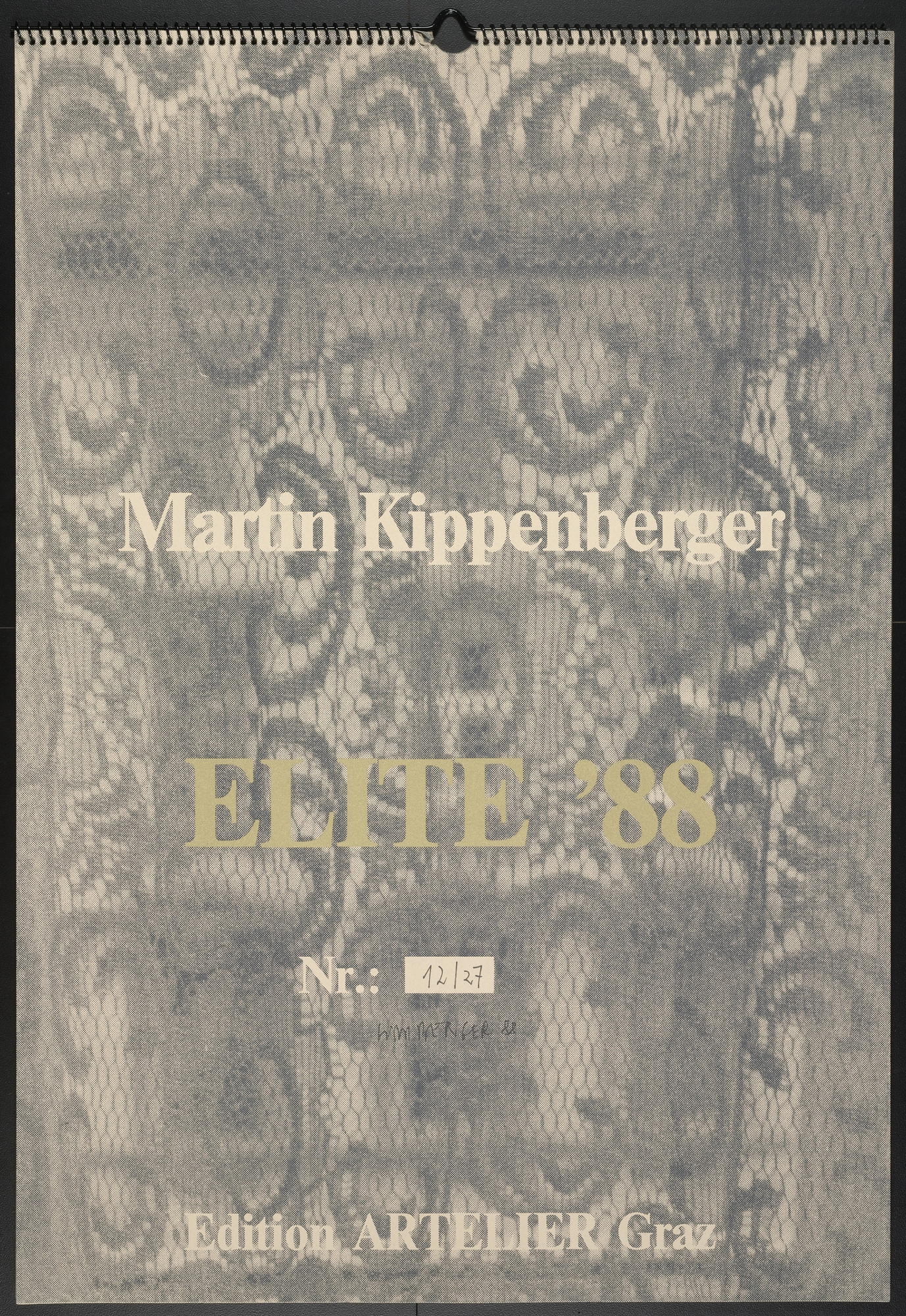 Martin Kippenberger. Title page from Elite '88