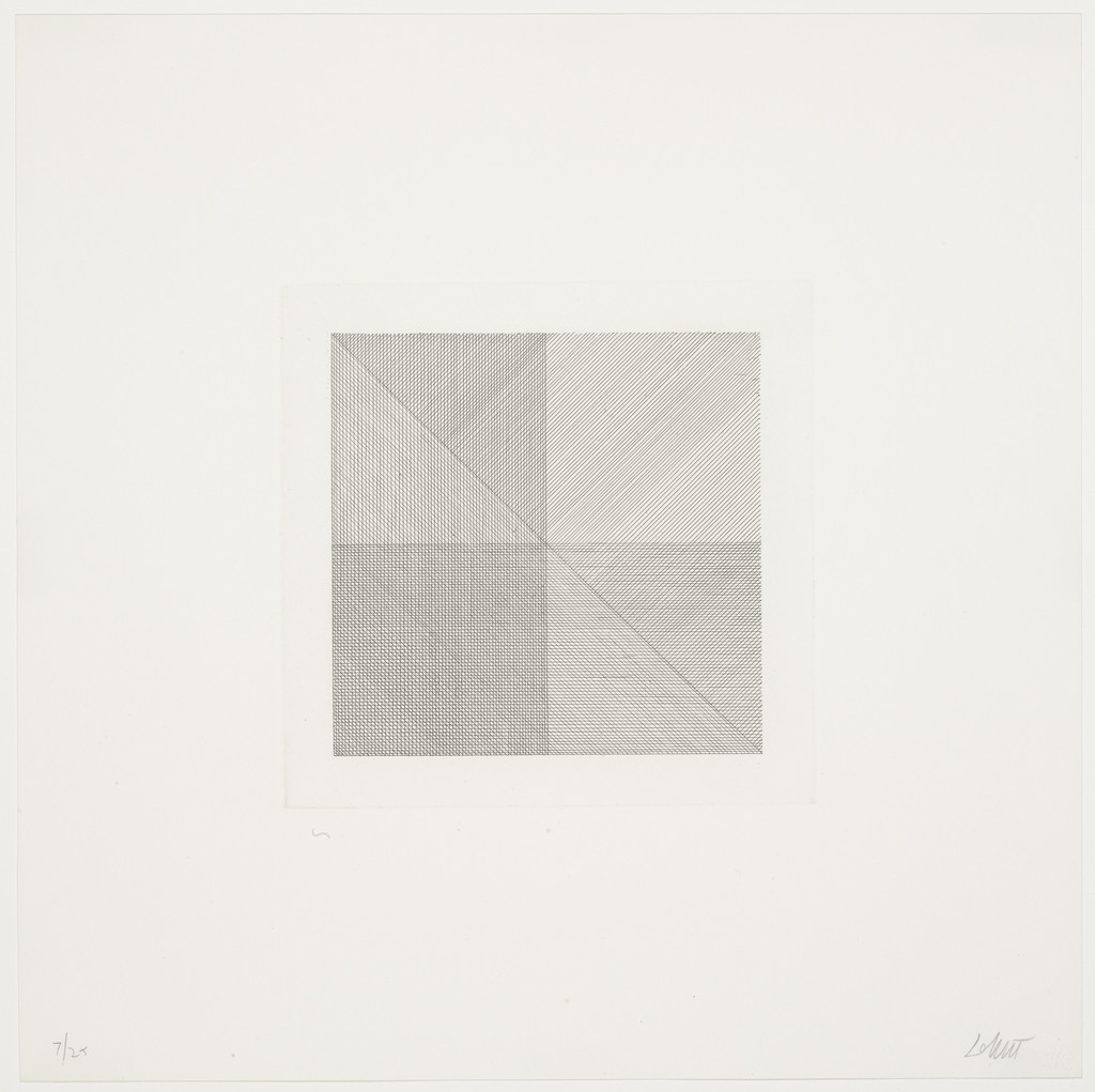 Untitled from Squares with a Different Line Direction in Each Half Square, Сол Ле Витт, 1971