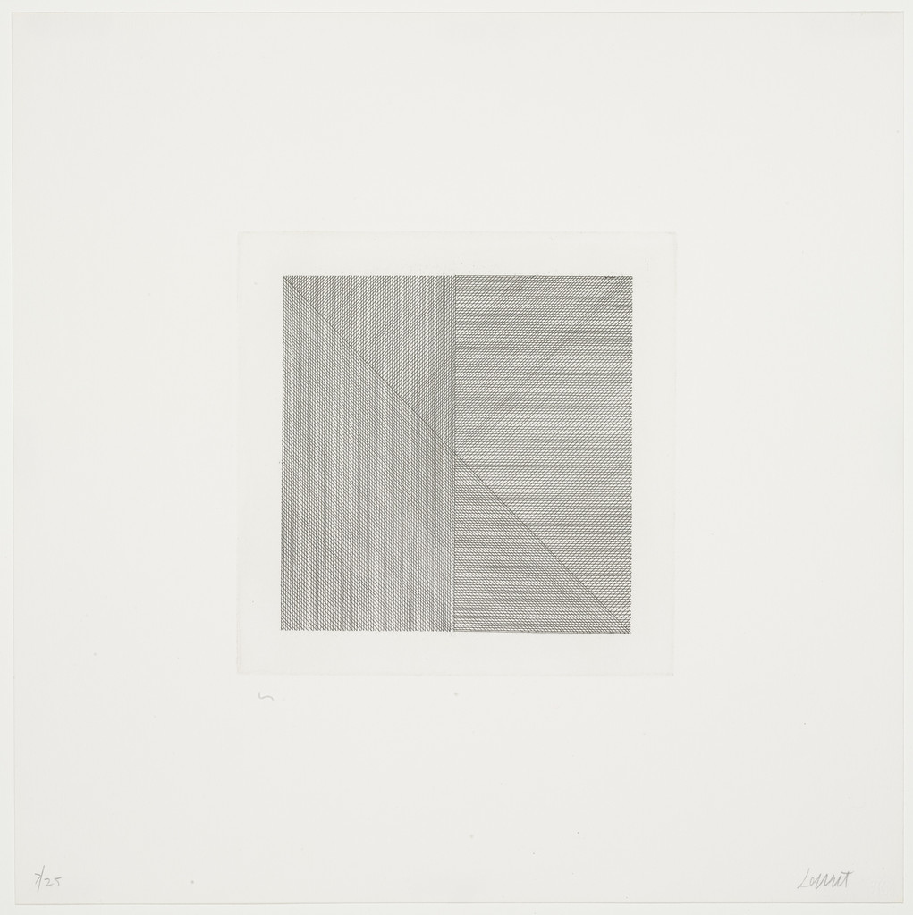 Untitled from Squares with a Different Line Direction in Each Half Square