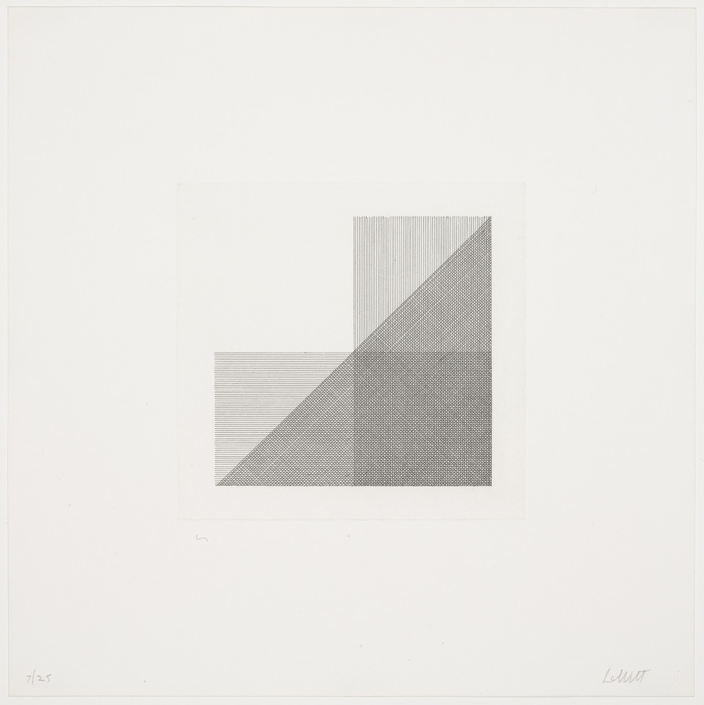 Untitled from Squares with a Different Line Direction in Each Half Square