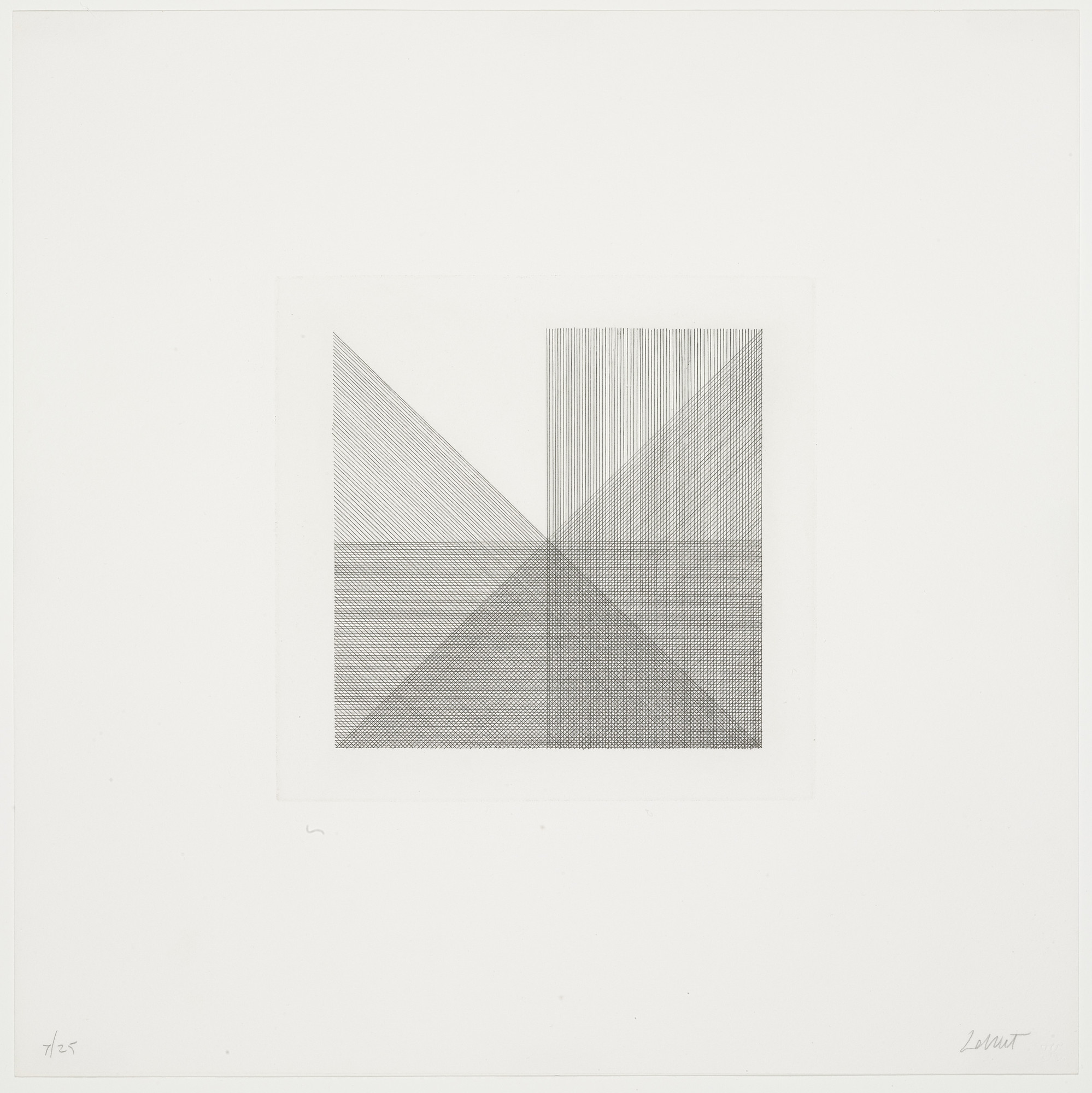 Sol LeWitt. Untitled from Squares with a Different Line Direction