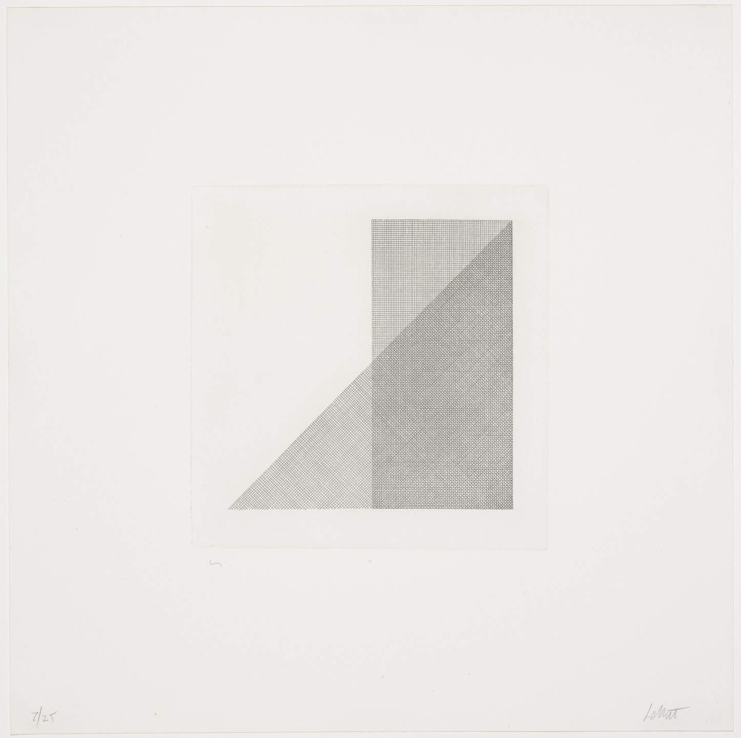 Sol LeWitt. Untitled from Squares with a Different Line Direction in Each Half Square. 1971