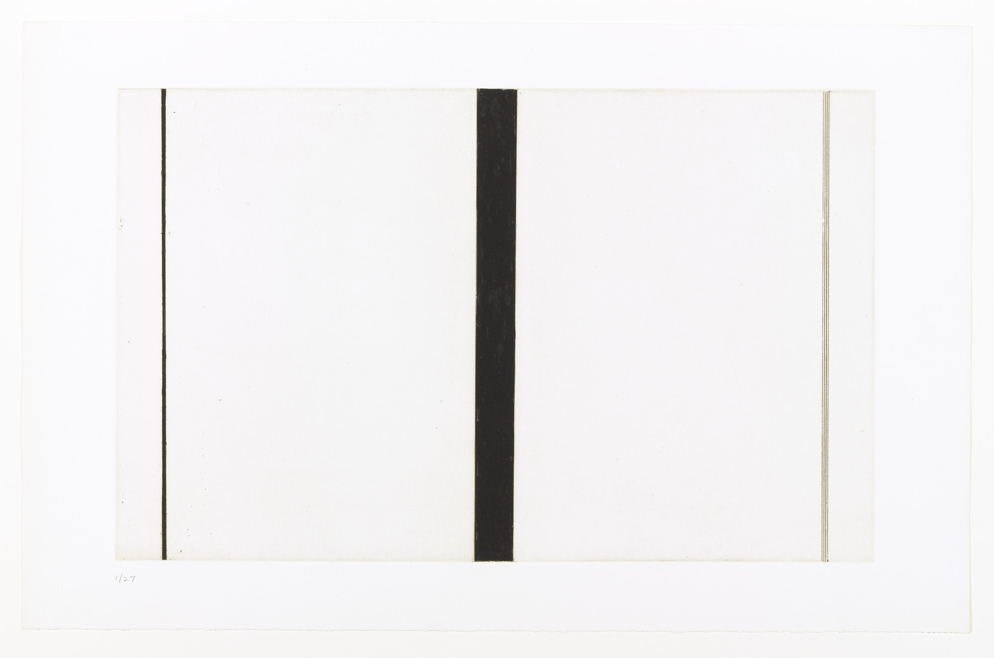 Barnett Newman. Untitled Etching #1 (First Version). 1969, published 1976