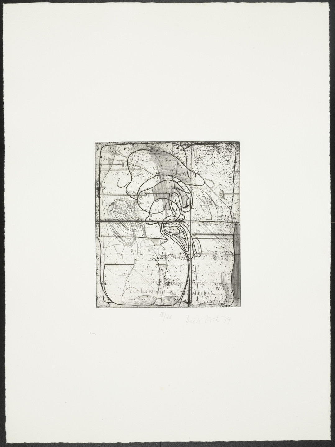 Dieter Roth. Untitled from 22 Doubleheads. 1974