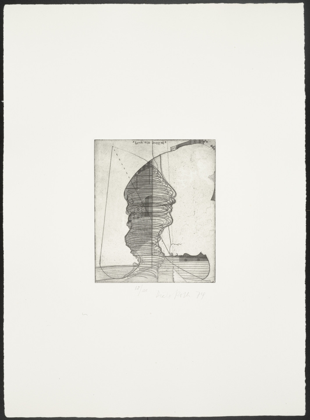 Dieter Roth. Untitled from 22 Doubleheads. 1974