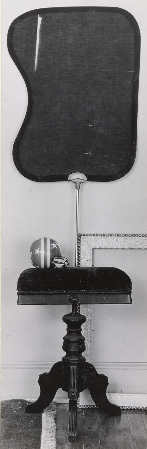 Arnold Newman. Composition: Photographer&#39;s Head Screnn, Posing Bench and Top. 1941