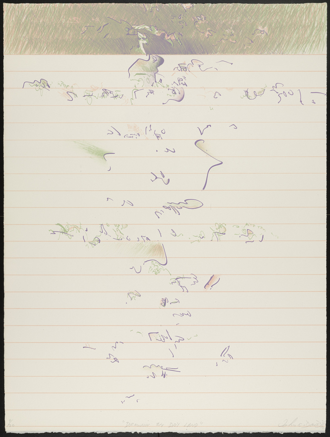 John Edward Dowell. Drownin on Dry Land from Visual Poems. 1970, published 1971