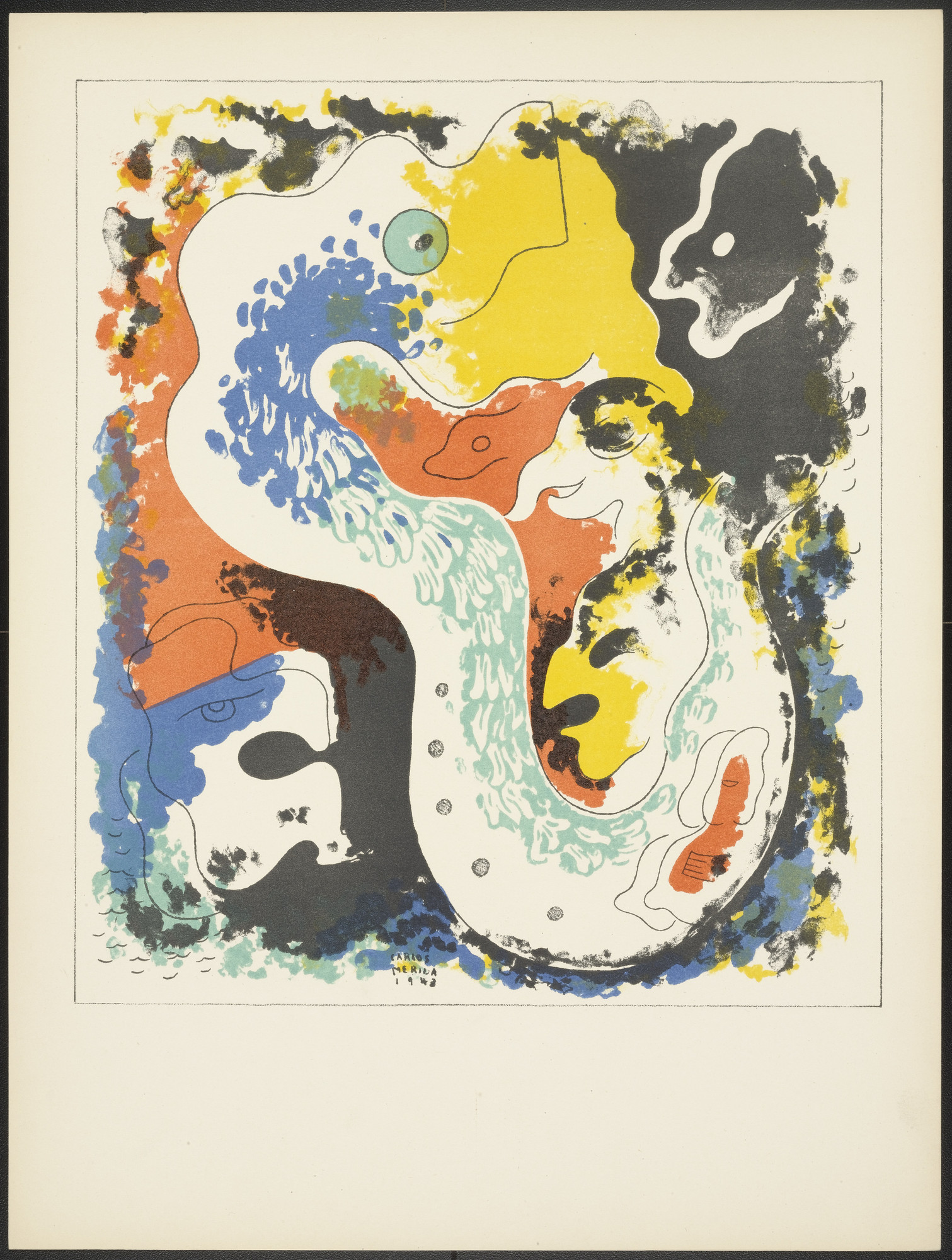 Carlos Mérida. Plate (folio 4) from Estampas del Popol-Vuh