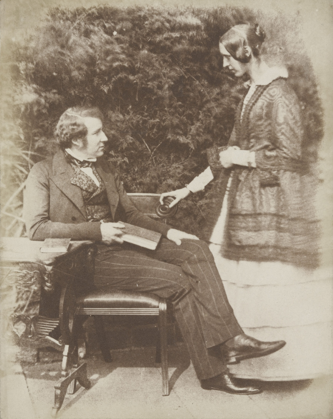 David Octavius Hill, Robert Adamson. The Hon. Wortley and Wife. c. 1845
