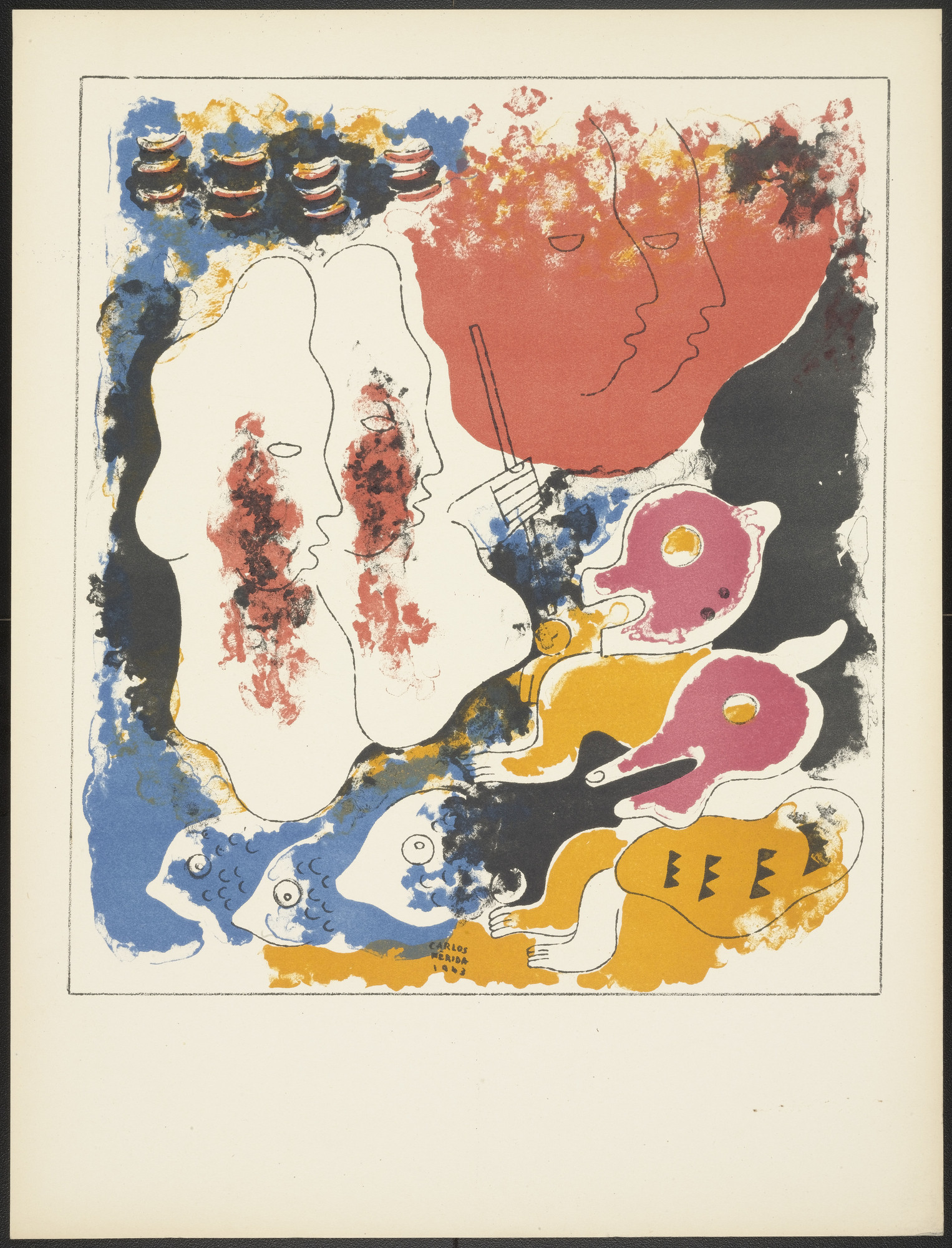 Carlos Mérida. Plate (folio 22) from Estampas del Popol-Vuh