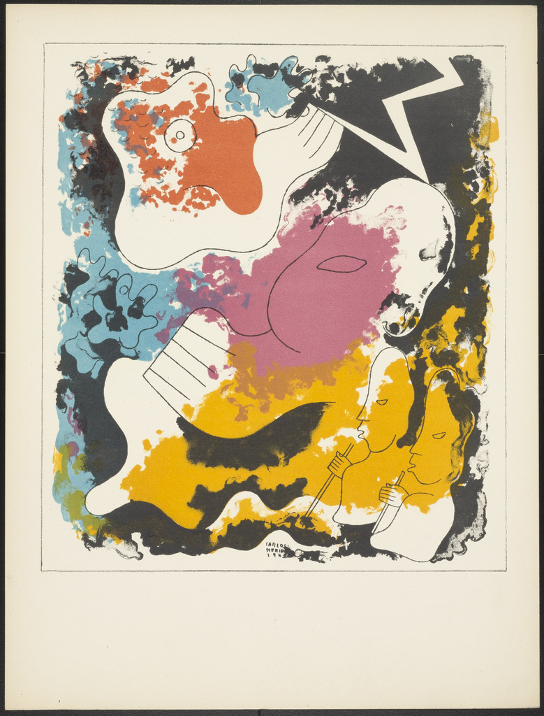 Plate (folio 6) from Estampas del Popol-Vuh