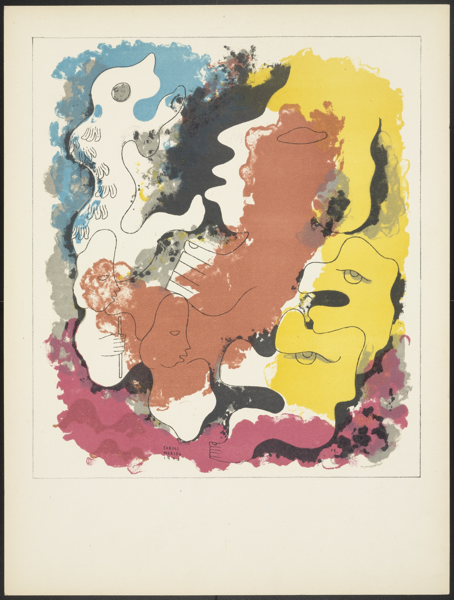 Carlos Mérida. Plate (folio 10) from Estampas del Popol-Vuh