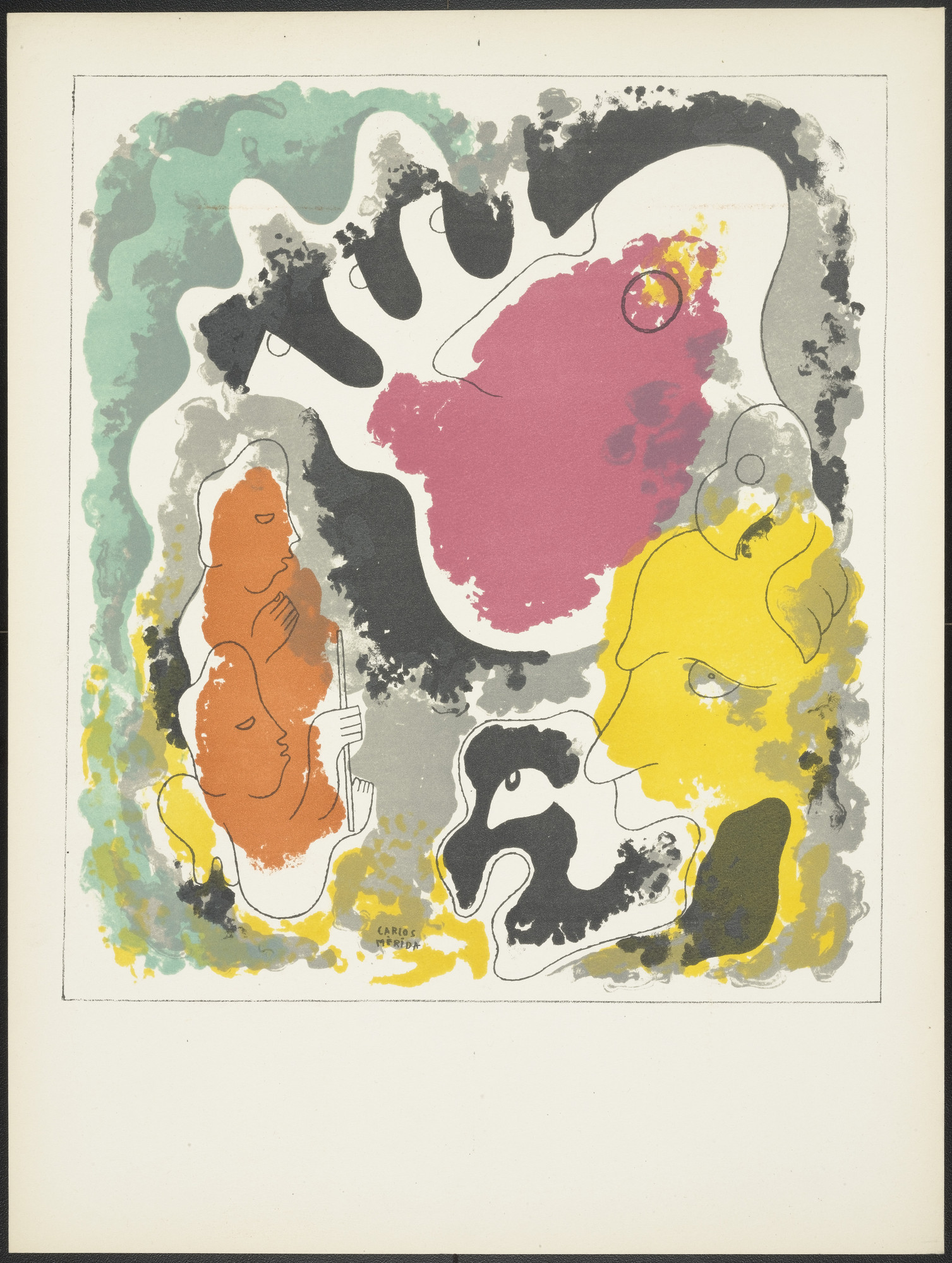 Carlos Mérida. Plate (folio 14) from Estampas del Popol-Vuh