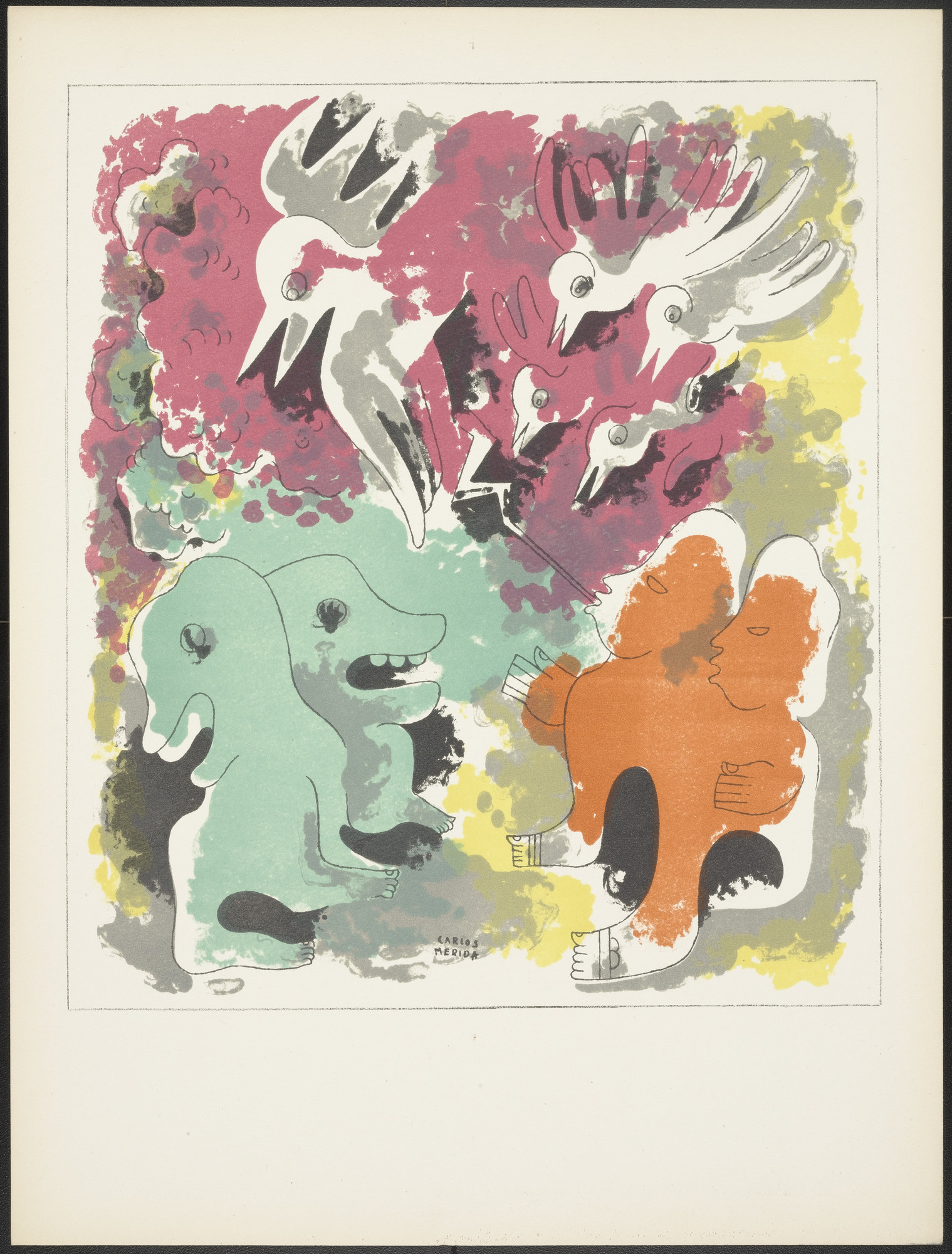 Carlos Mérida. Plate (folio 16) from Estampas del Popol-Vuh