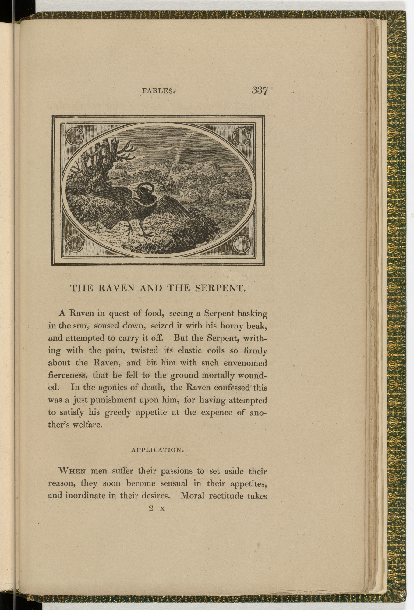 Thomas Bewick. Headpiece (page 337) from The Fables of Aesop