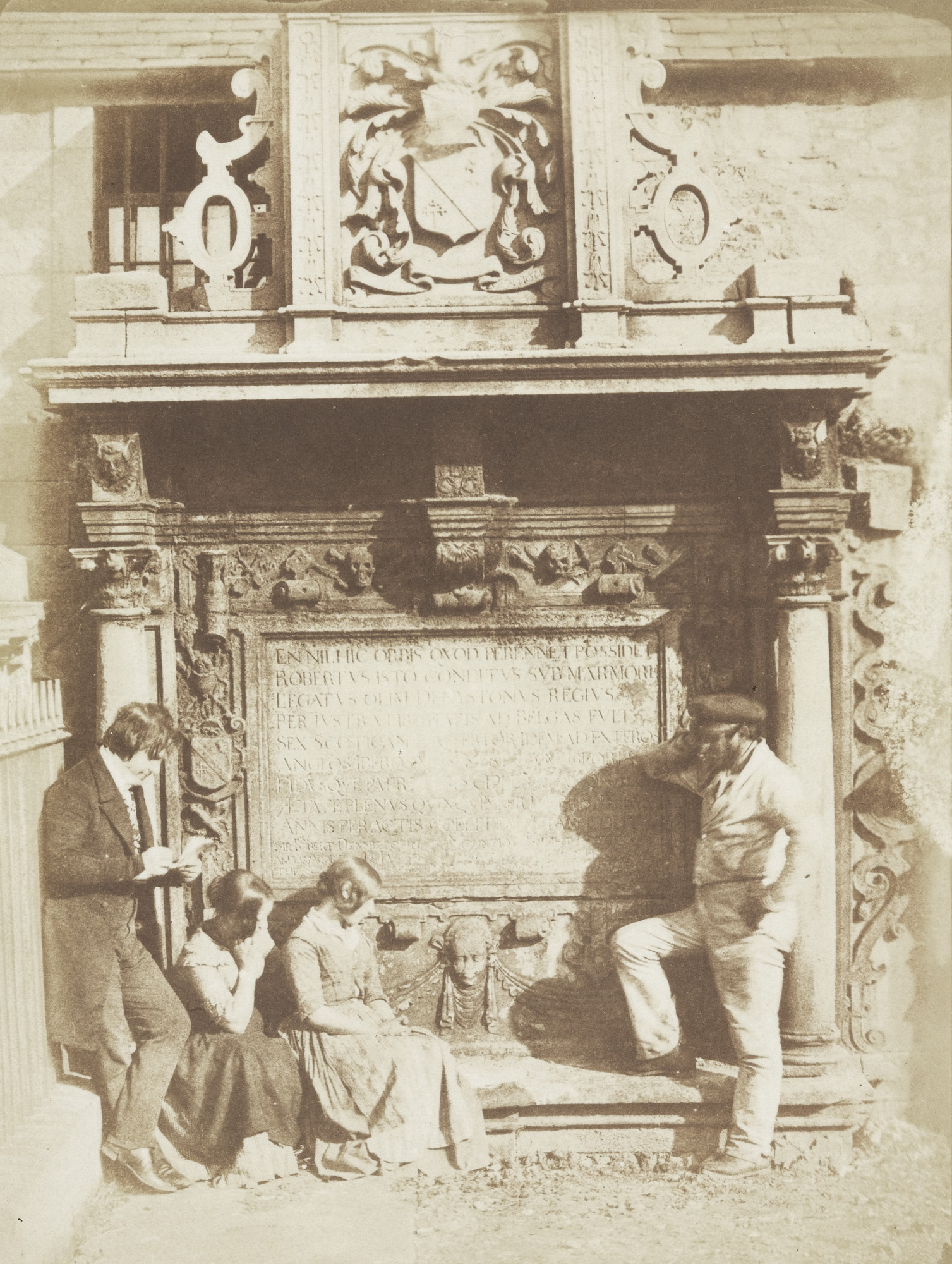 David Octavius Hill, Robert Adamson. D.O. Hill and others in Greyfriars Churchyard