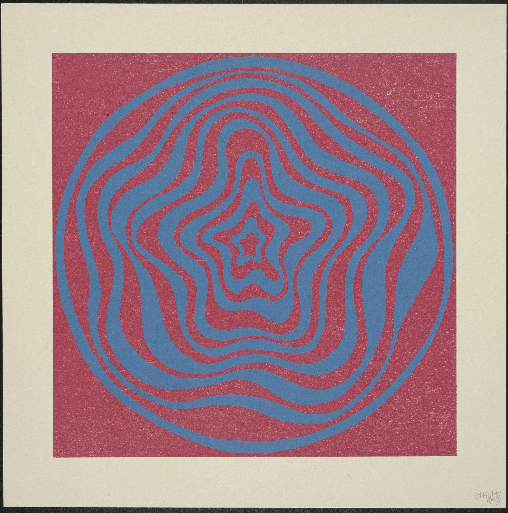 Sol LeWitt. Untitled from Concentric Irregular Bands