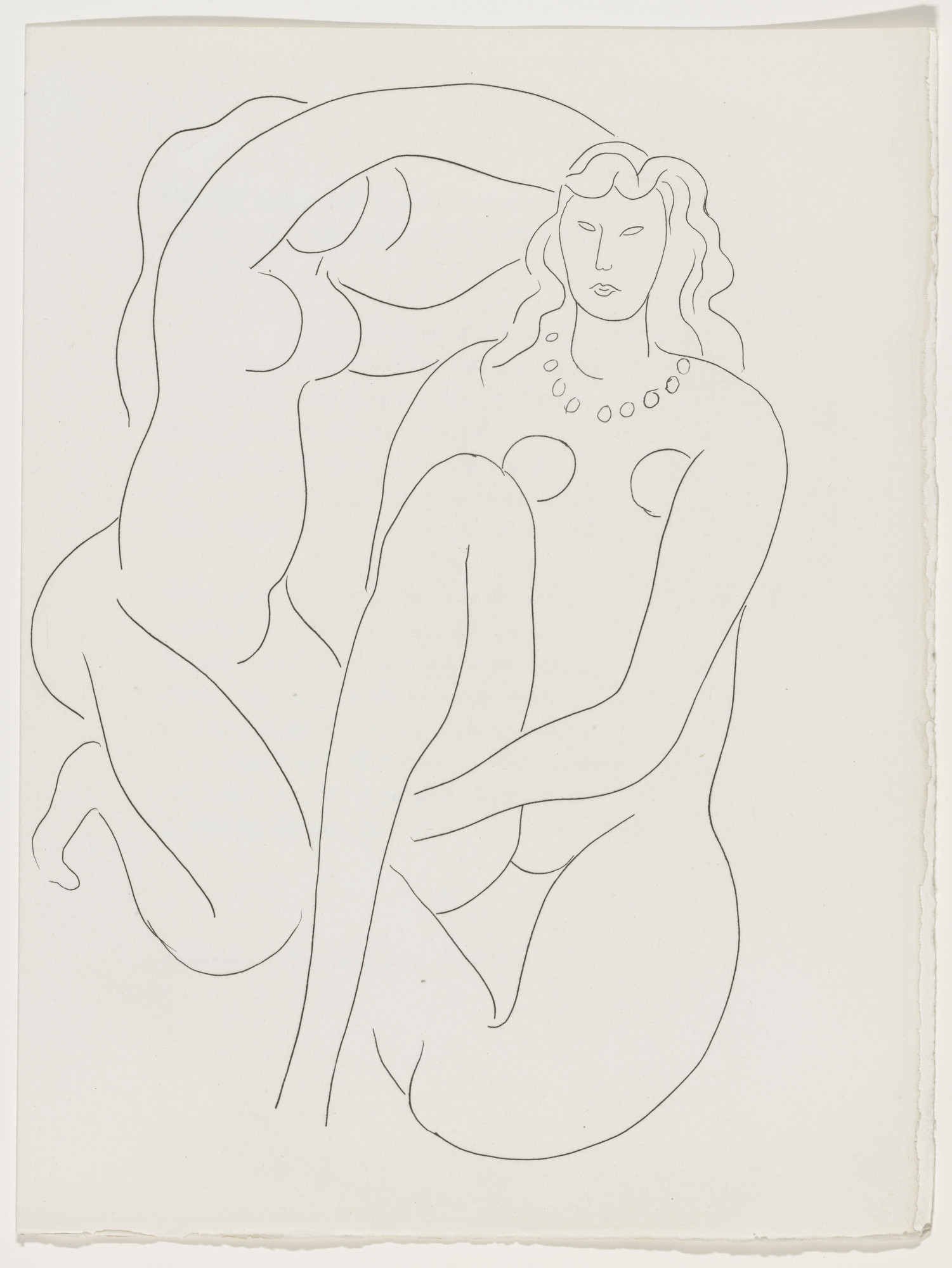 Henri Matisse. La coiffure d'Hérodiade (Herodotus' Coiffure) (plate, page 63) from Poésies (Poems)