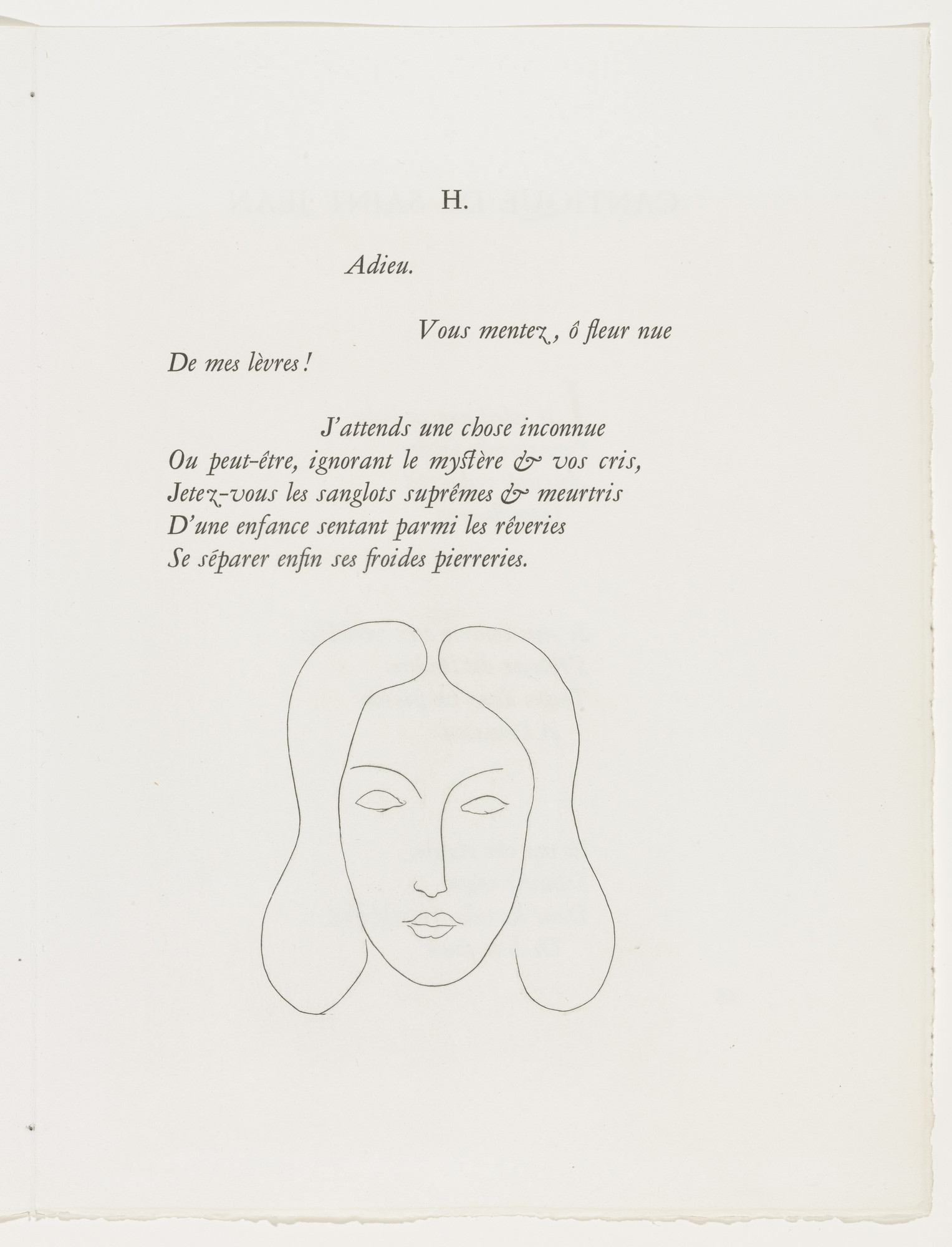 Henri Matisse. Tailpiece (page 67) from Poésies (Poems)