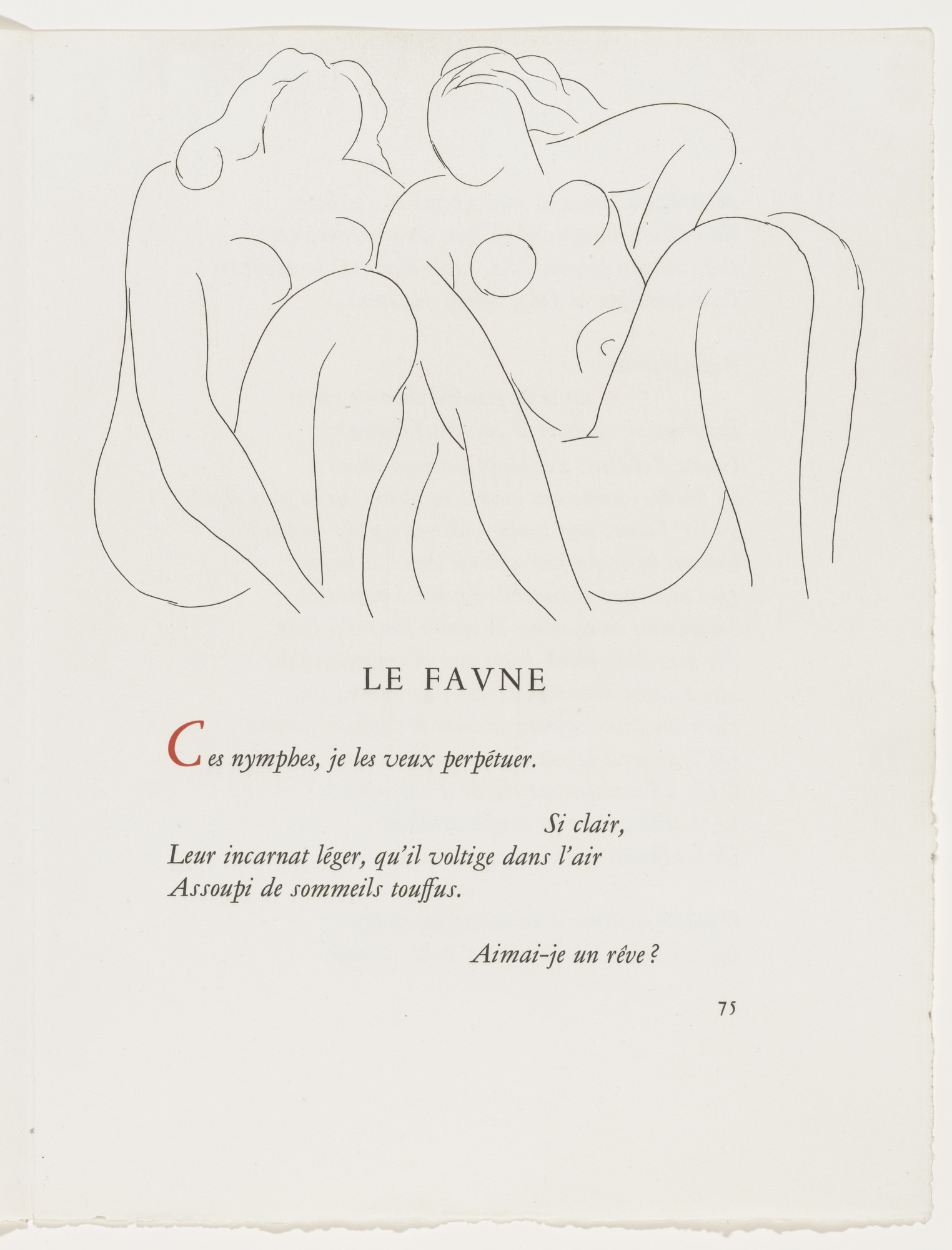 Henri Matisse. Headpiece (page 75) from Poésies (Poems)