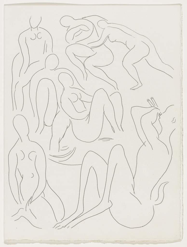 Nymphes et faune (Nymphs and Faun) (plate, page 77) from Poésies (Poems)