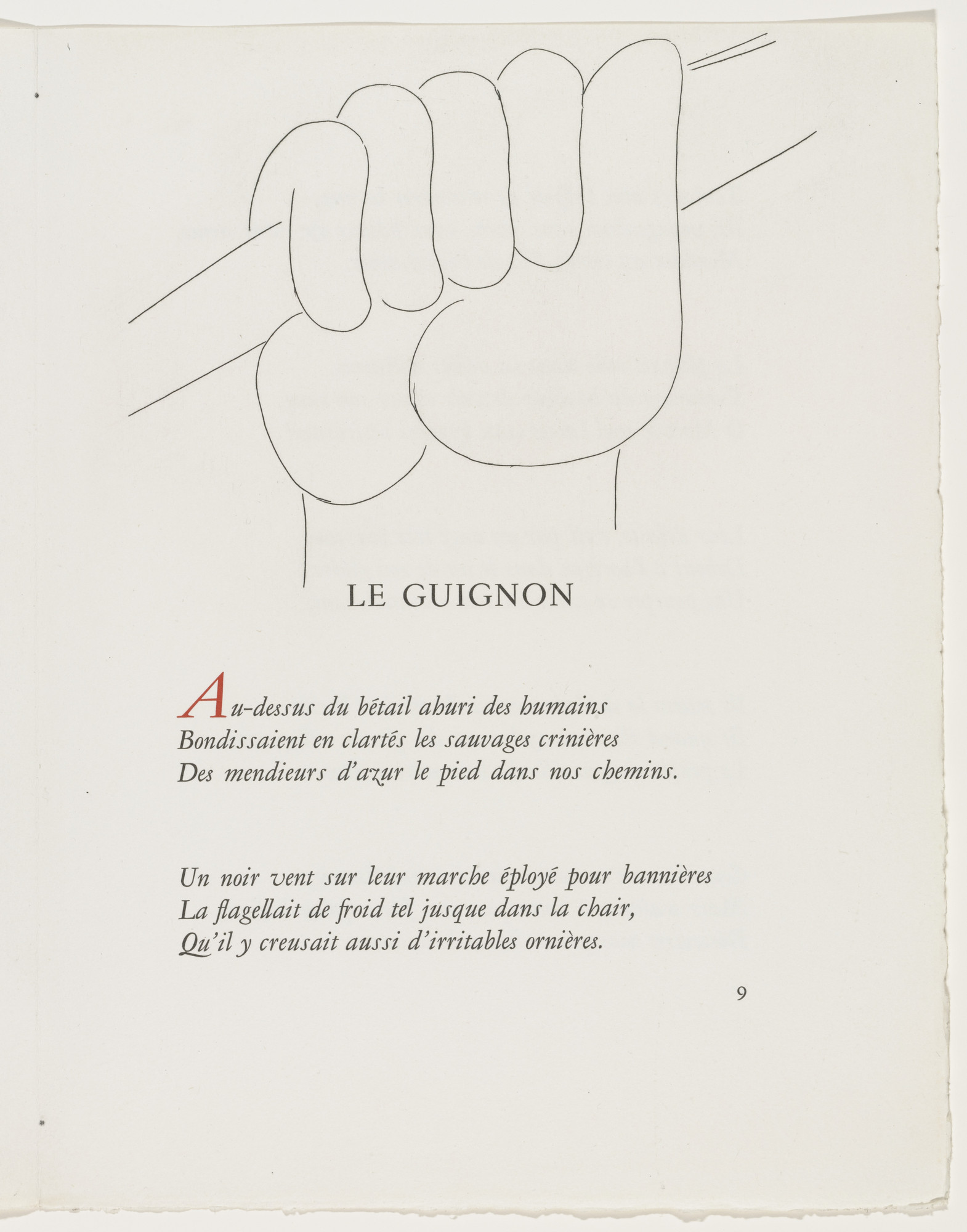 Henri Matisse. Headpiece (page 9) from Poésies (Poems)