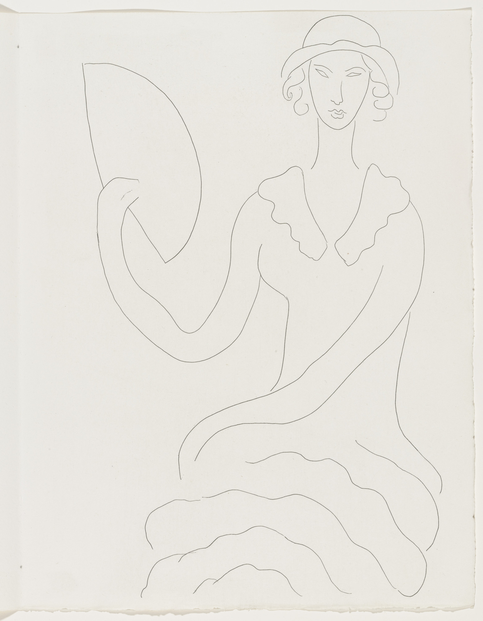 Henri Matisse. Eventail de Madame Mallarmé (Madame Mallarmé's Fan) (plate, page 97) from Poésies (Poems)