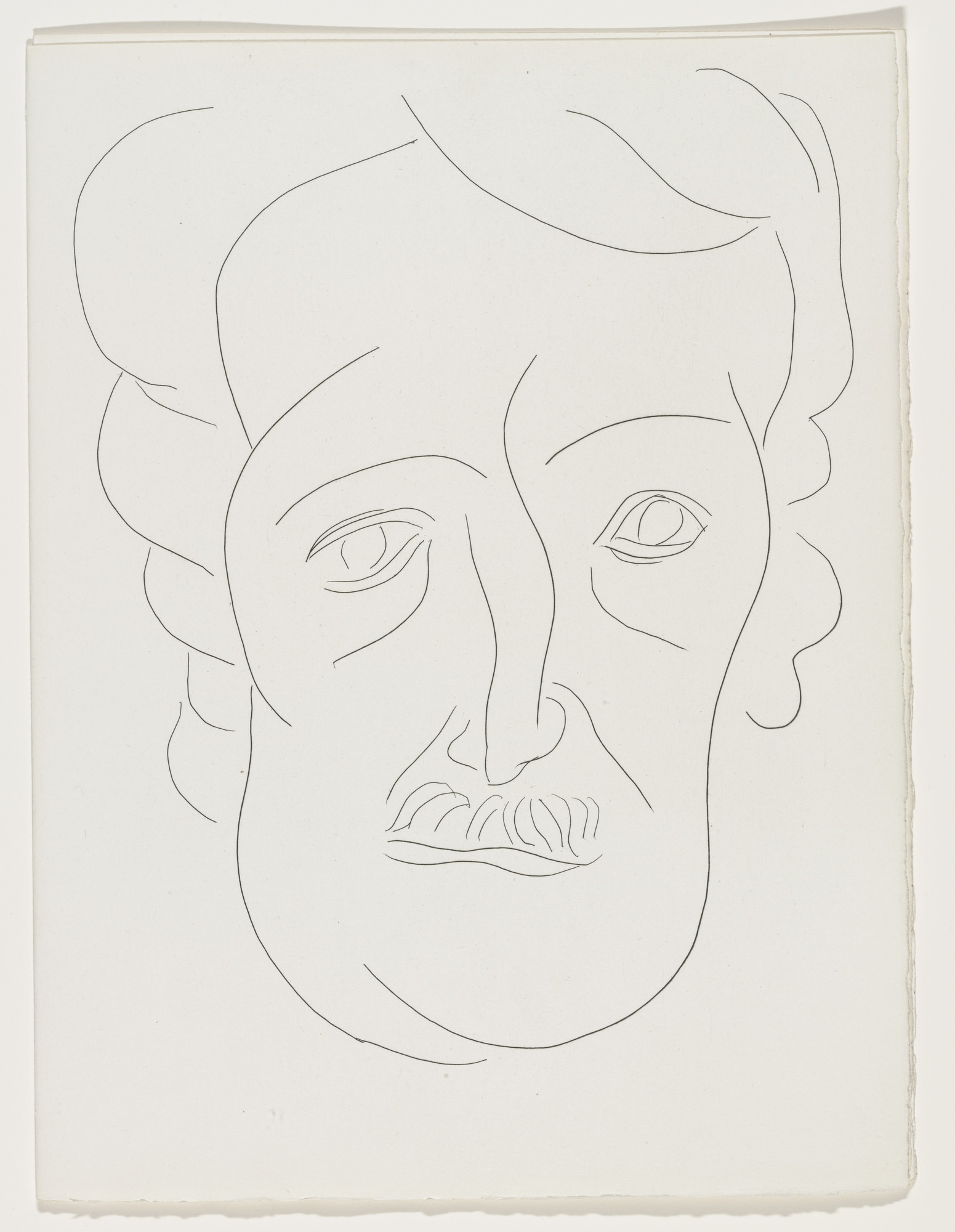 Henri Matisse. Portrait of E. Poe (plate, page 133) from Poésies (Poems)