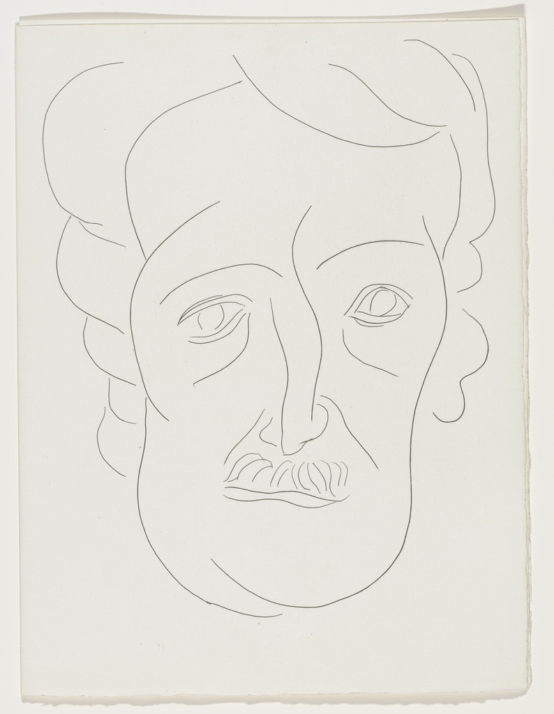 Portrait of E. Poe (plate, page 133) from Poésies (Poems)
