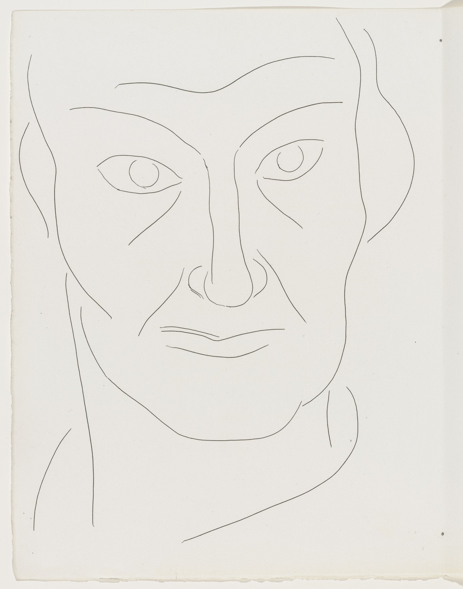 Henri Matisse. Portrait of Baudelaire (plate, page 136) from Poésies (Poems)
