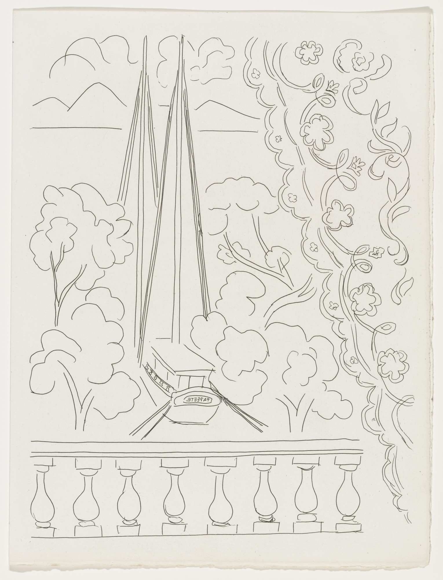 Henri Matisse. Les Fenêtres (Windows) (plate, page 23) from Poésies (Poems)