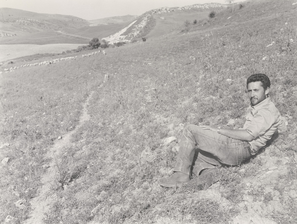 Shepherd in Landscape, Sicily, Thomas Roma, 1984-85