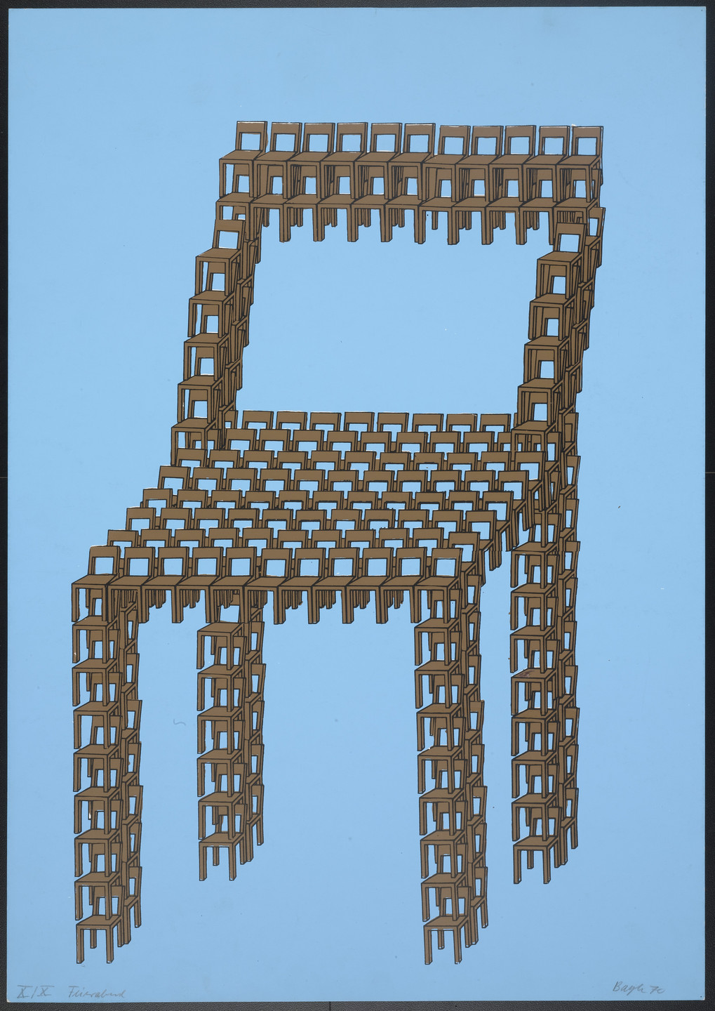 Thomas Bayrle. Chairs Up. 1970