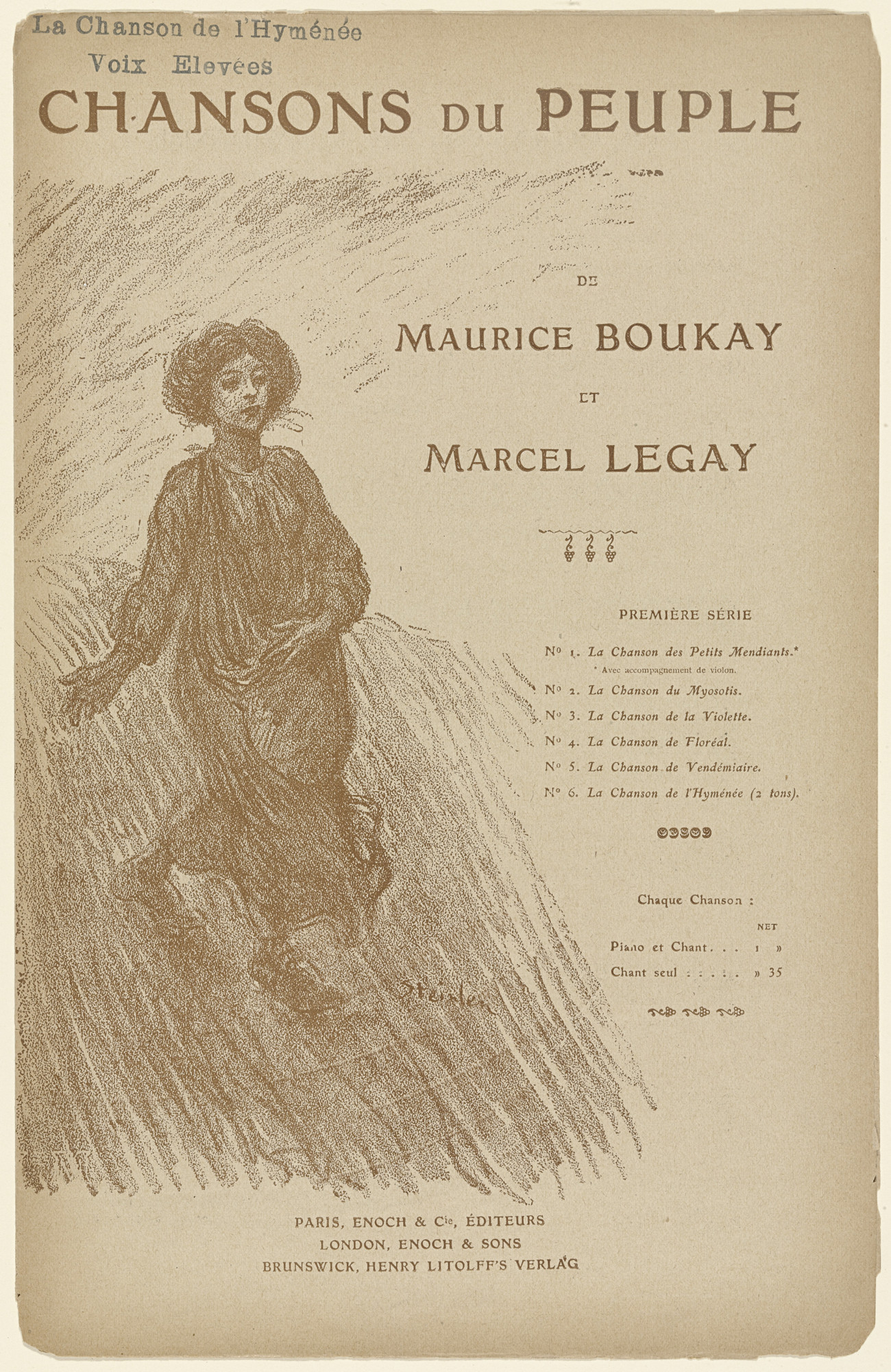 Théophile-Alexandre Steinlen. The Song of Messidor (Le Chanson de Messidor) from the series Songs of the People (Chansons du peuple)