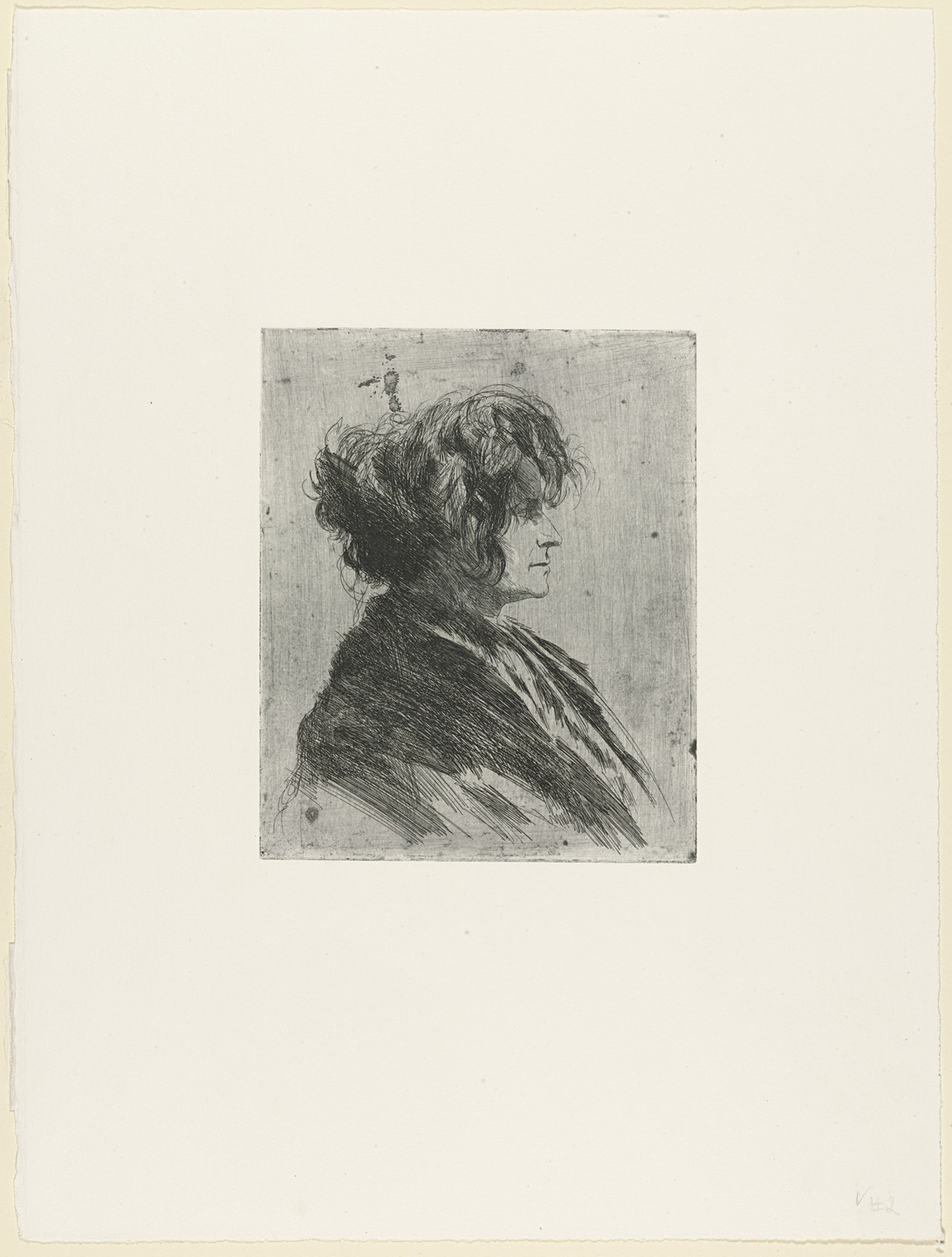 Joseph Stella. Portrait of a Hatless Woman. c. 1900, printed 1960