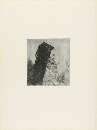 Portrait of an Old Woman Reading