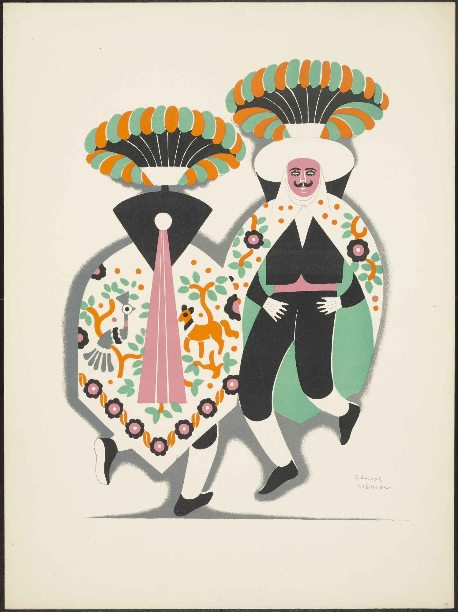Carlos Mérida. The Umbrella Men from Dances of Mexico