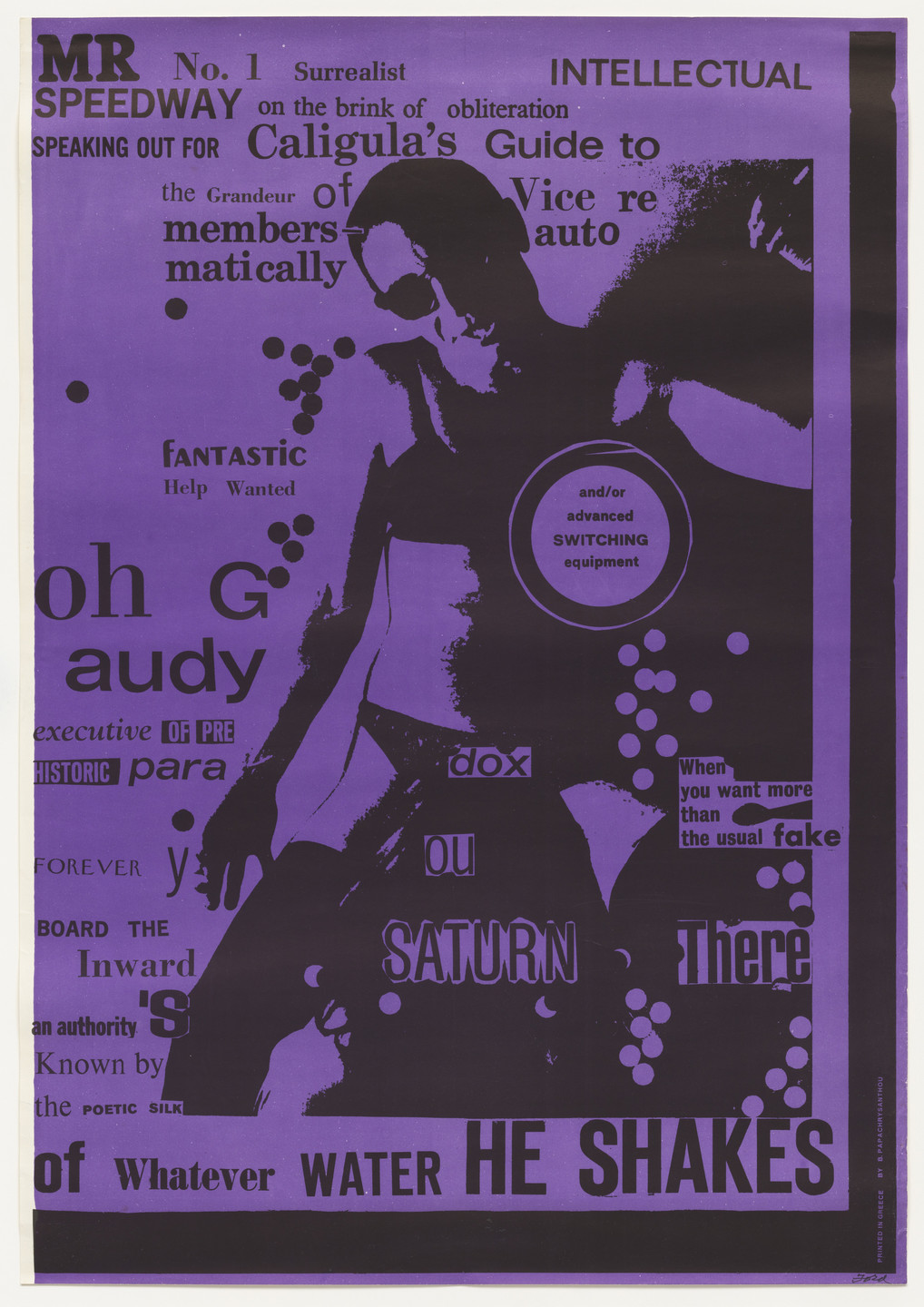 Charles Henri Ford. Untitled from Poem Posters. 1964–65