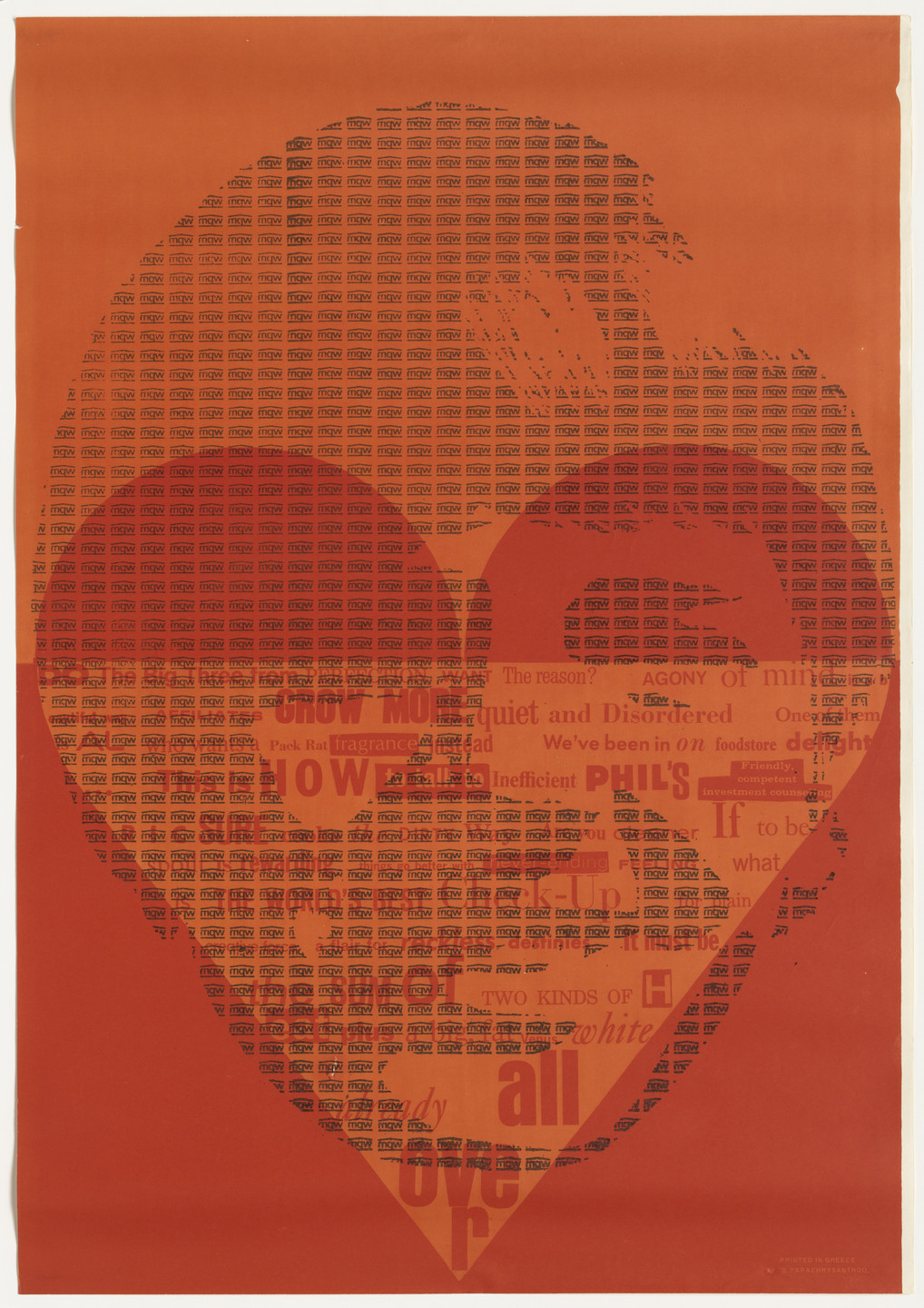 Charles Henri Ford. Untitled from Poem Posters. 1964–65