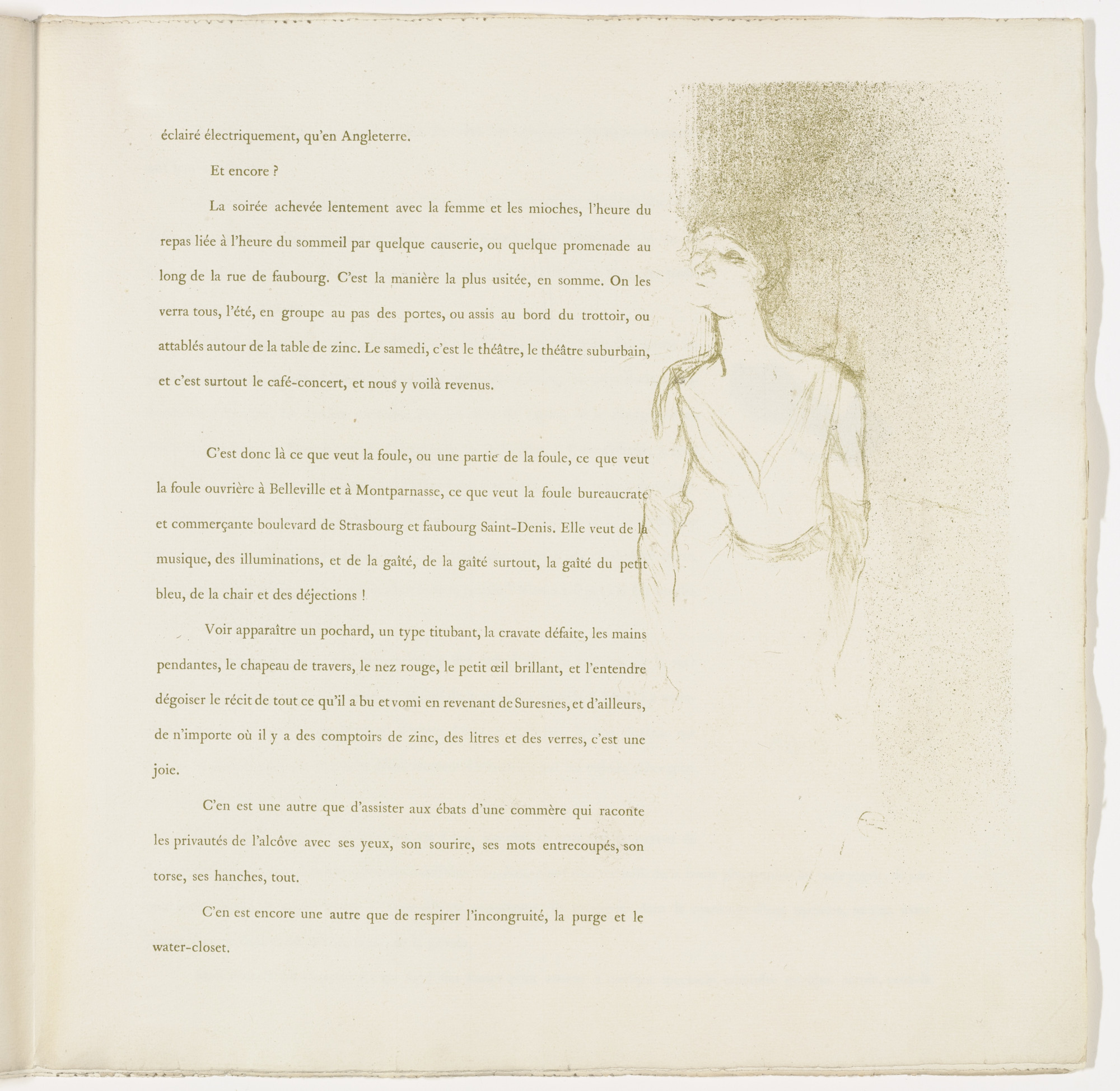 Henri de Toulouse-Lautrec. Plate 9 (in-text plate, folio 12) from Yvette Guilbert