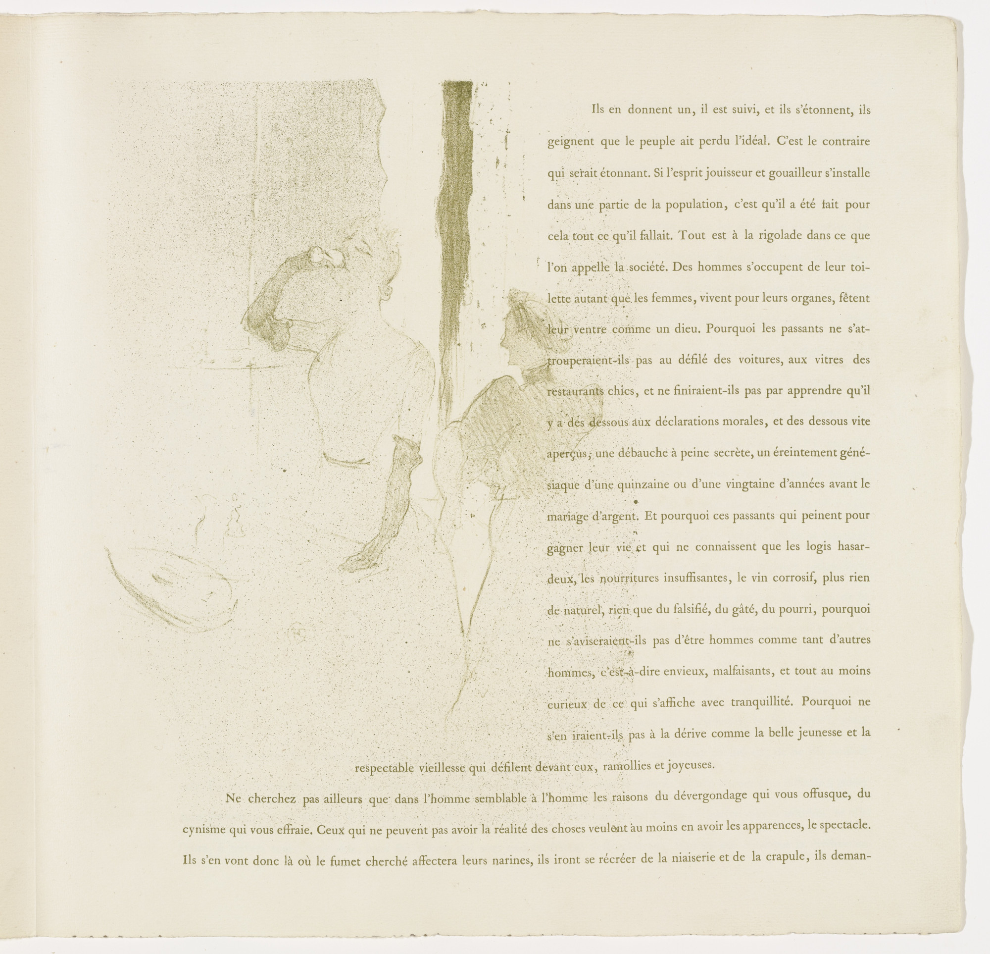 Henri de Toulouse-Lautrec. Plate 14 (in-text plate, folio 17) from Yvette Guilbert