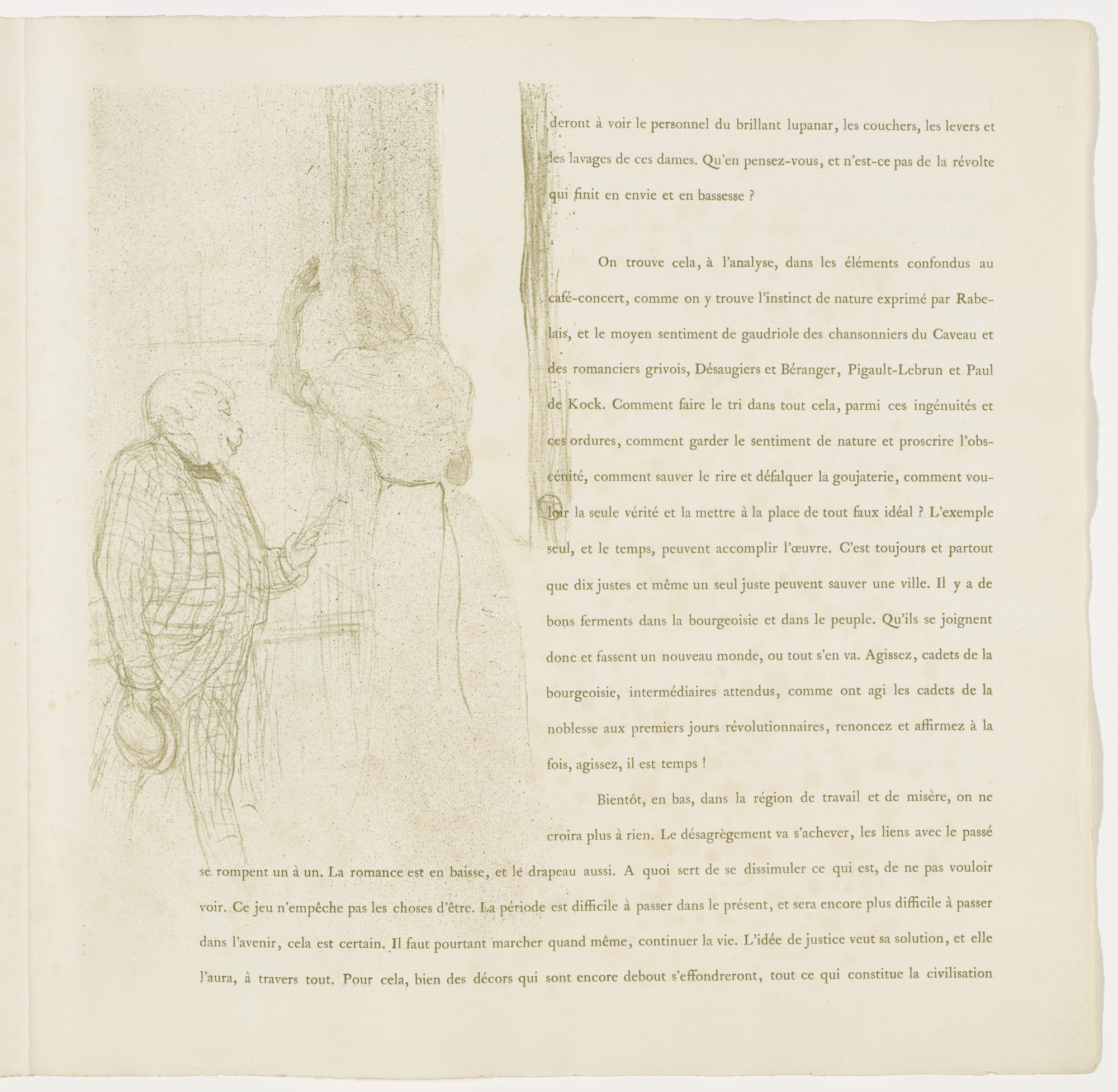 Henri de Toulouse-Lautrec. Plate 15 (in-text plate, folio 18) from Yvette Guilbert