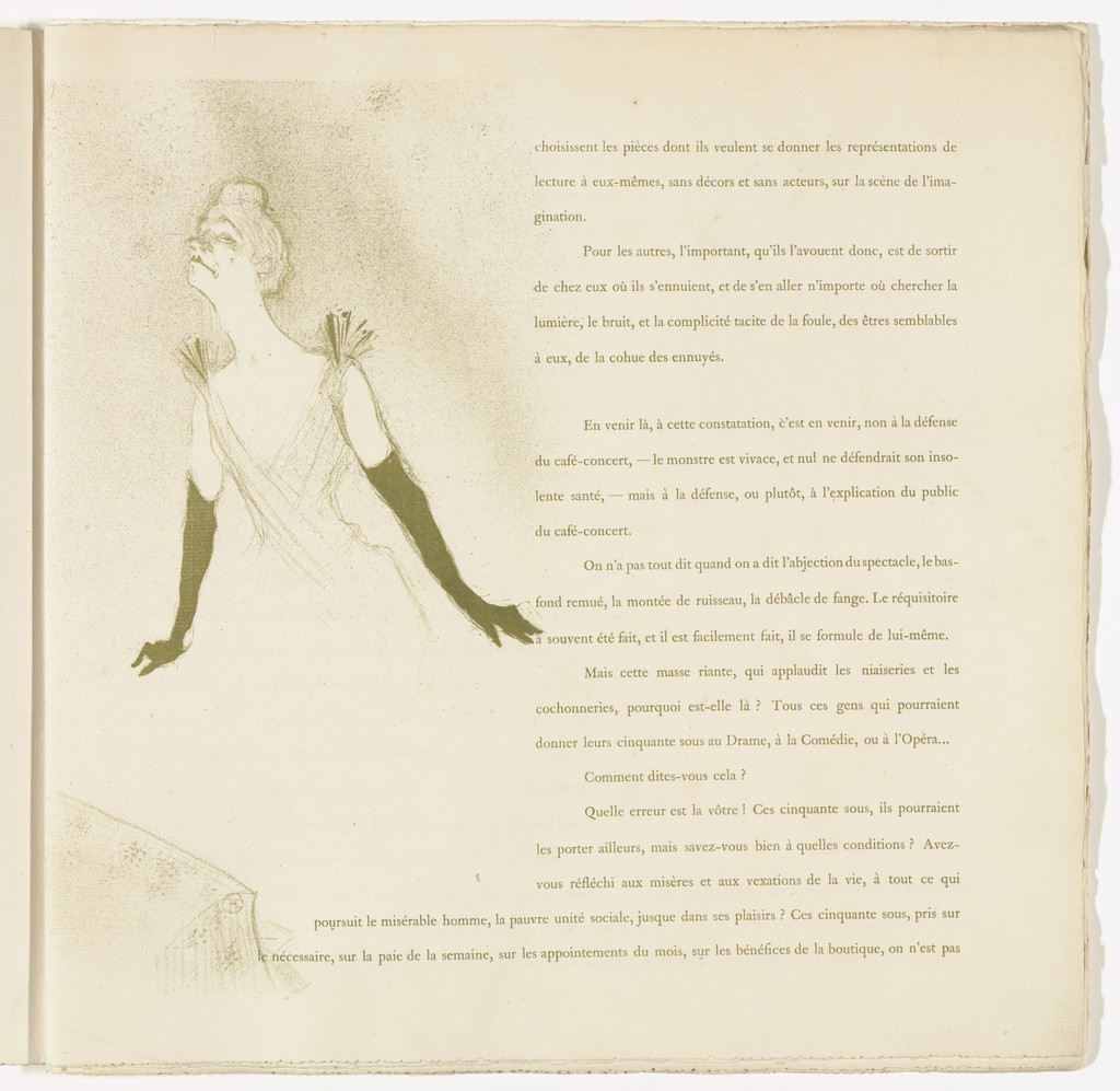 Plate 4 (in-text plate, folio 7) from Yvette Guilbert