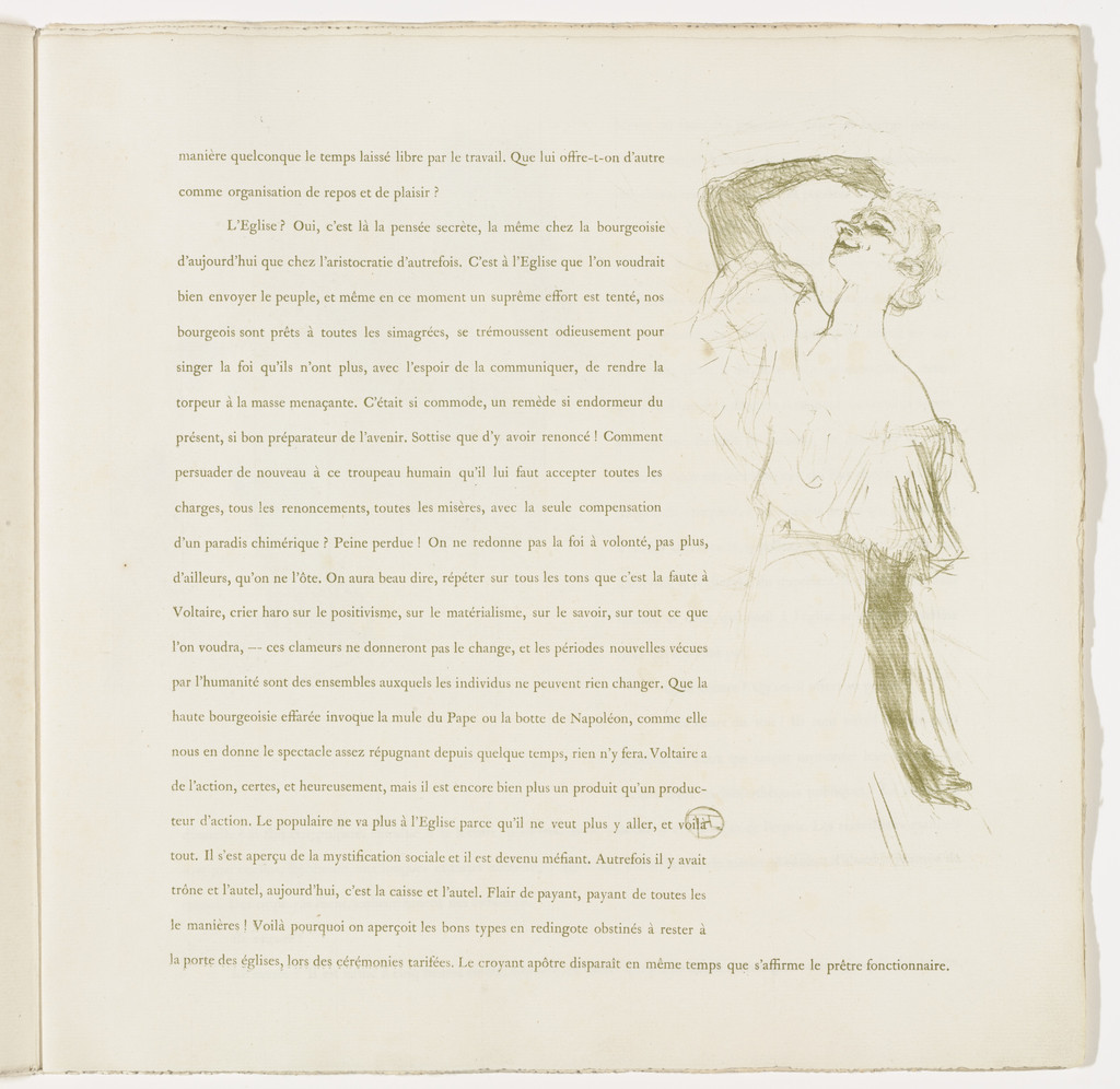 Plate 7 (in-text plate, folio 10) from Yvette Guilbert