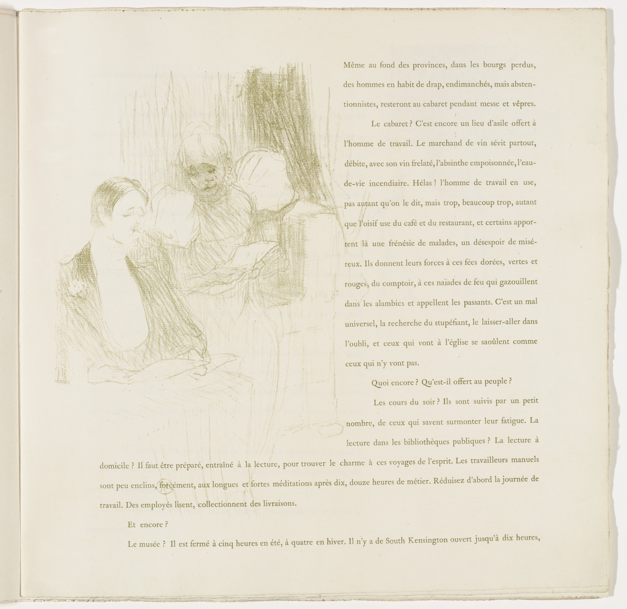 Henri de Toulouse-Lautrec. Plate 8 (in-text plate, folio 11) from Yvette Guilbert