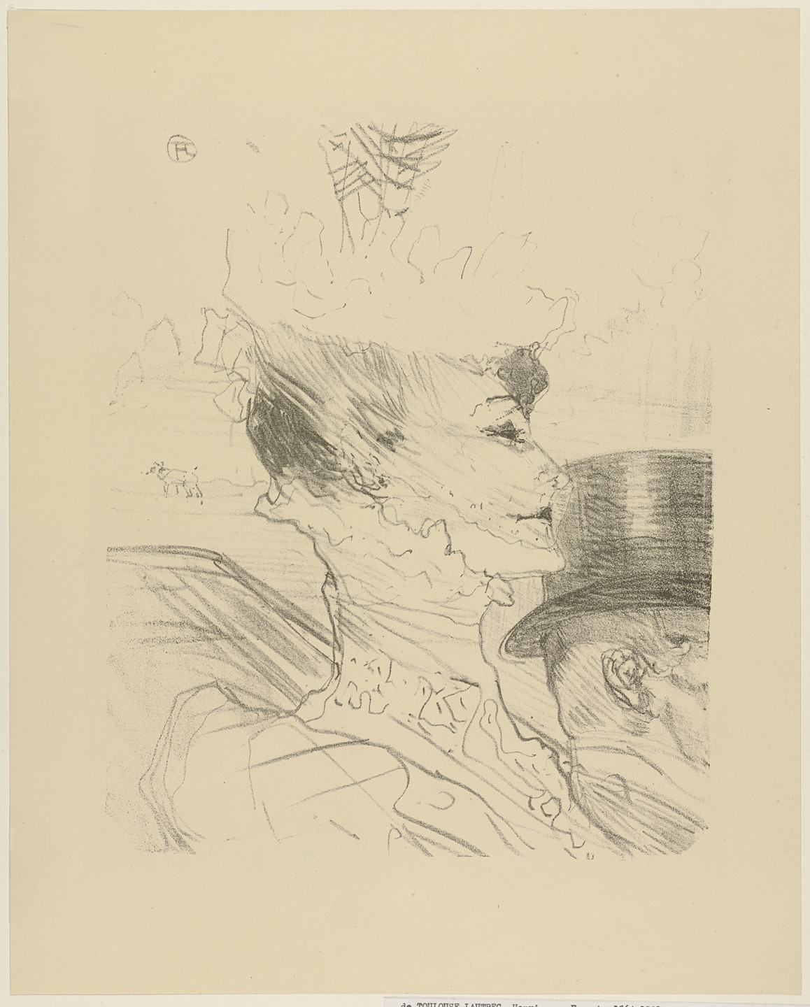 Henri de Toulouse-Lautrec. Louise Balthy from Portraits of Actors and Actresses: Thirteen Lithographs (Portraits d&#39;Acteurs &amp; Actrices: Treize Lithographies). 1898