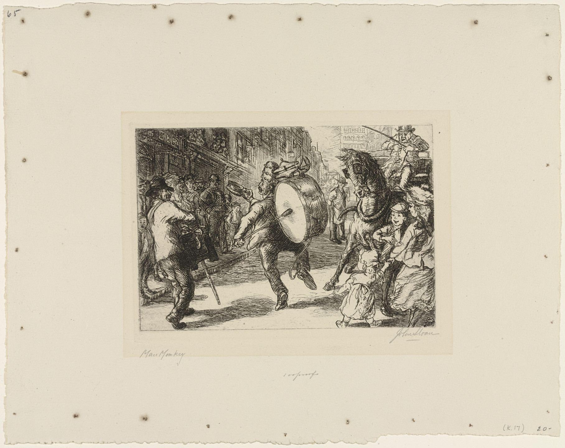 John Sloan. Man Monkey. 1905