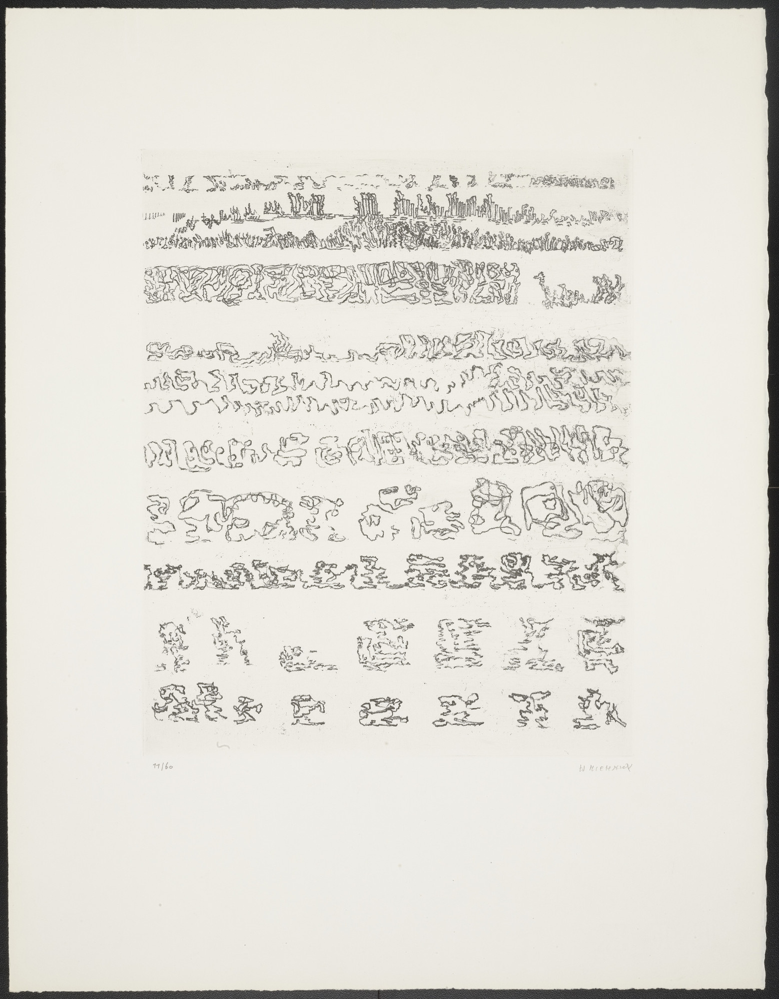 Henri Michaux. Plate (folio 3) from Parcours